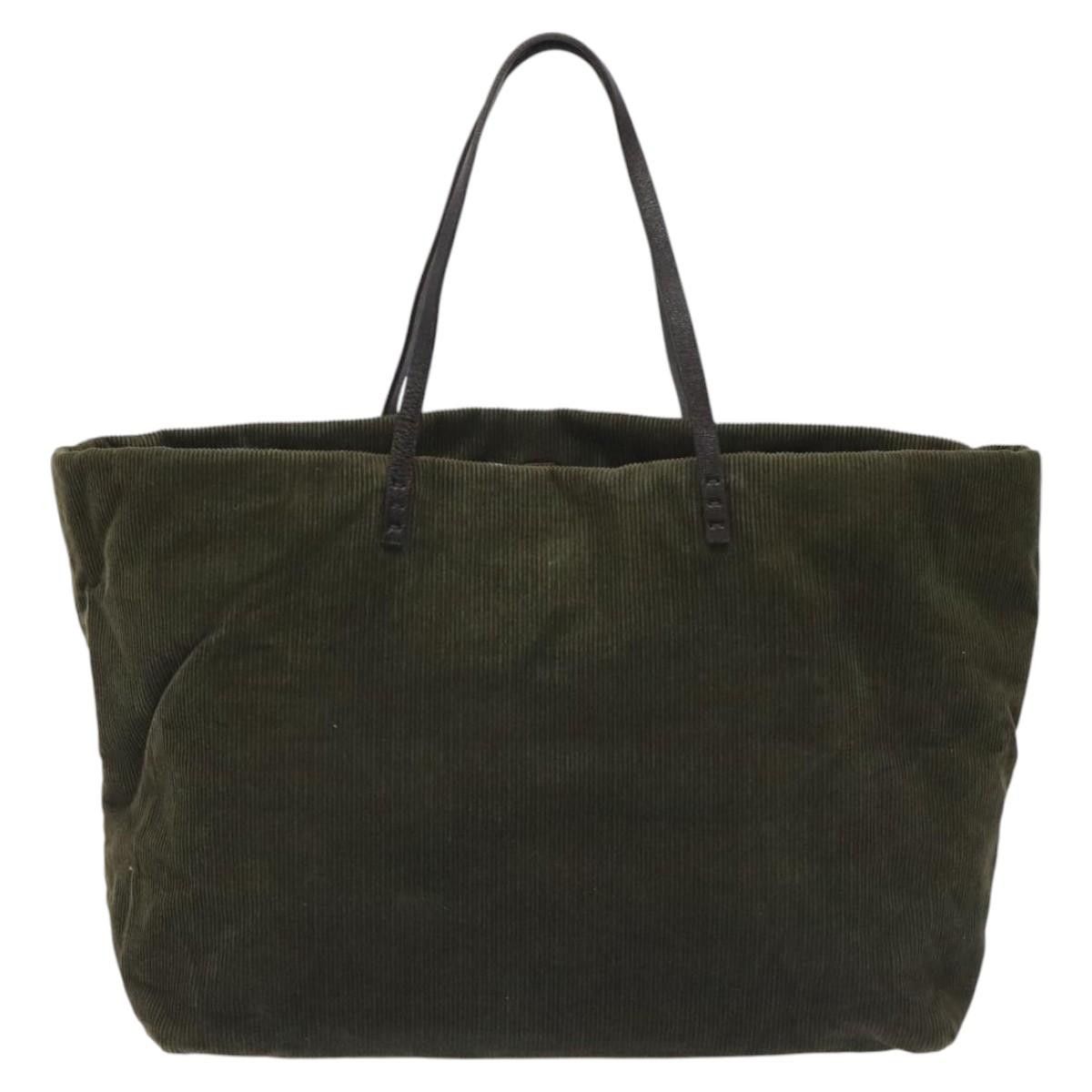 Fendi Khaki Velvet Tote Bag (Pre-Owned) Size ONE SIZE - 2 Thumbnail
