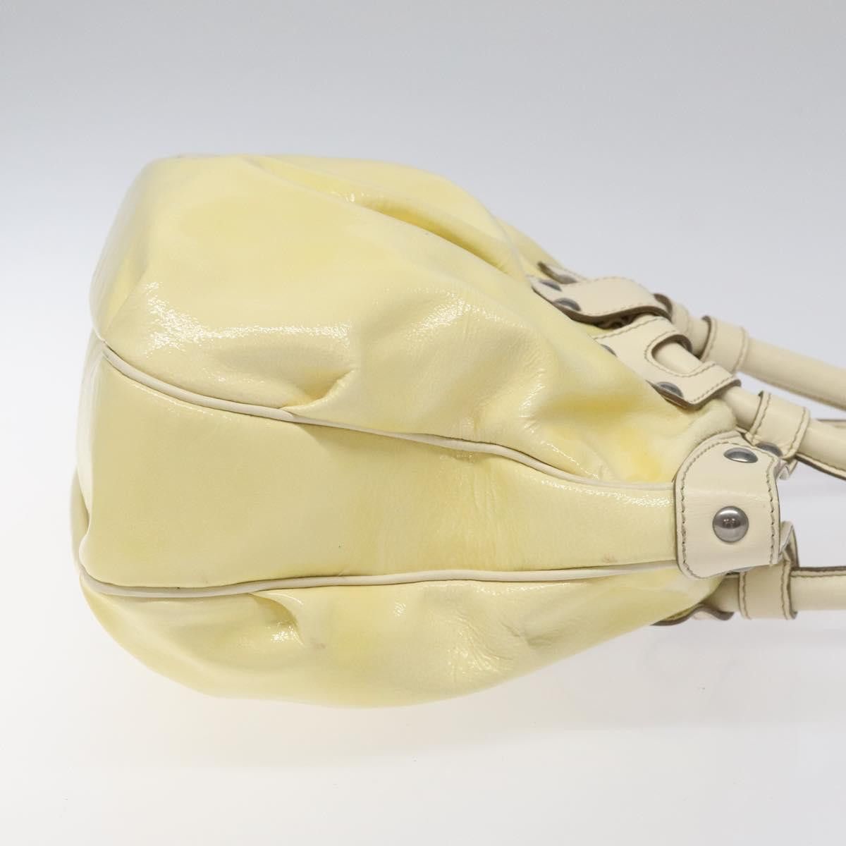 Salvatore Ferragamo Gancini Yellow Patent Leather Shoulder Bag (Pre-Owned) Size ONE SIZE - 3 Thumbnail