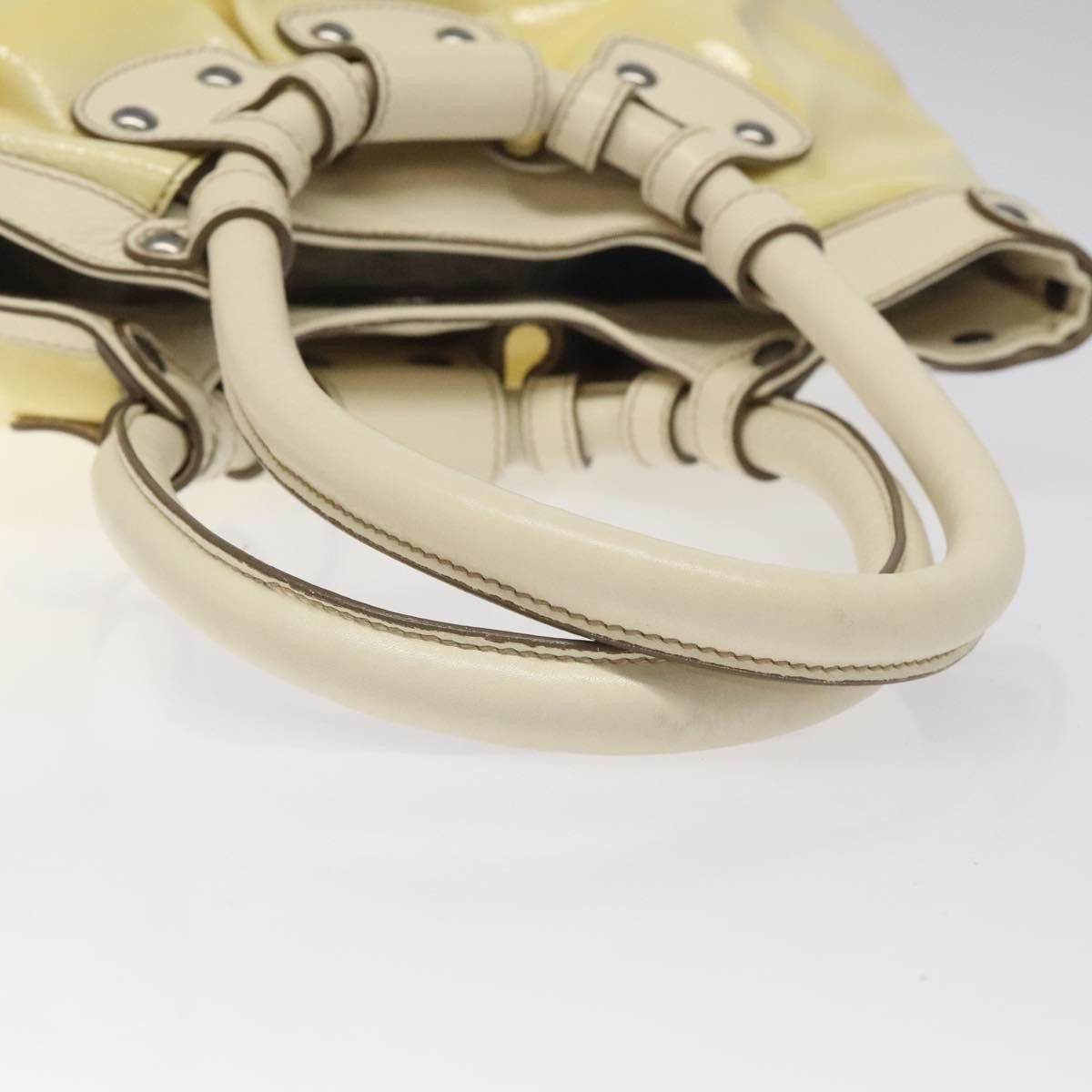 Salvatore Ferragamo Gancini Yellow Patent Leather Shoulder Bag (Pre-Owned) Size ONE SIZE - 10 Thumbnail