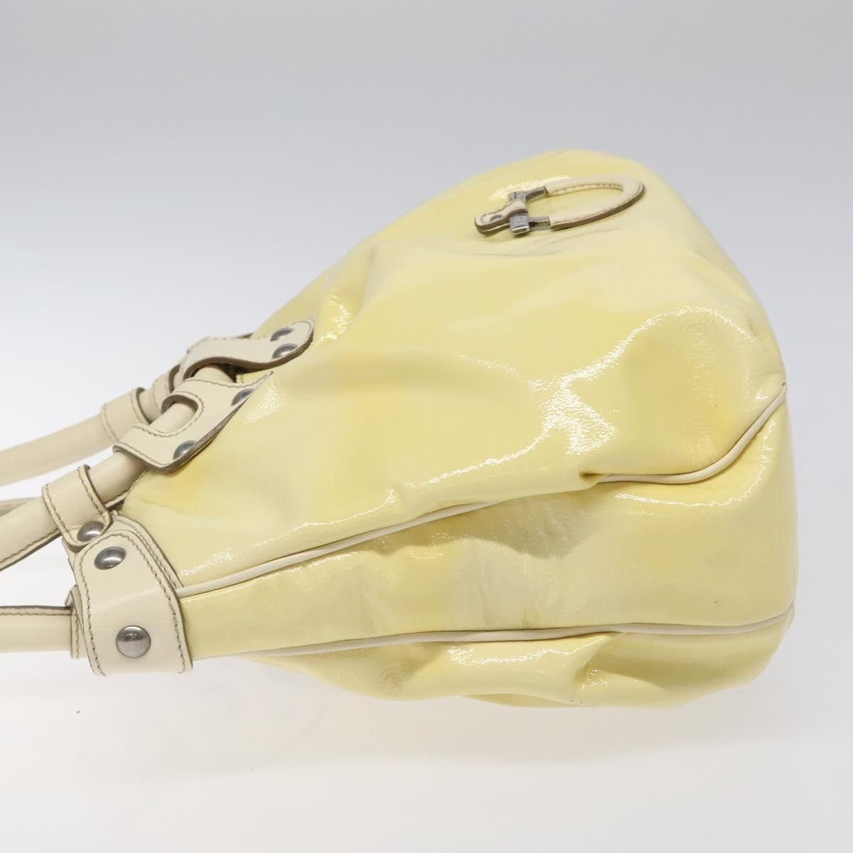Salvatore Ferragamo Gancini Yellow Patent Leather Shoulder Bag (Pre-Owned) Size ONE SIZE - 4 Thumbnail