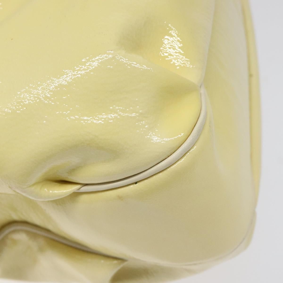 Salvatore Ferragamo Gancini Yellow Patent Leather Shoulder Bag (Pre-Owned) Size ONE SIZE - 9 Thumbnail