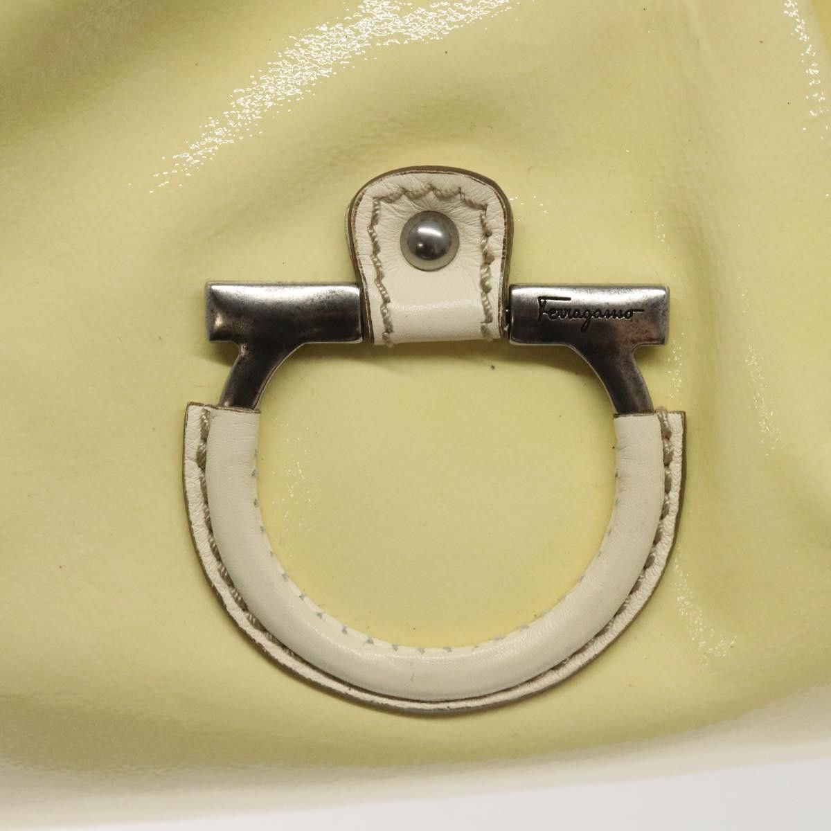 Salvatore Ferragamo Gancini Yellow Patent Leather Shoulder Bag (Pre-Owned) Size ONE SIZE - 12 Thumbnail