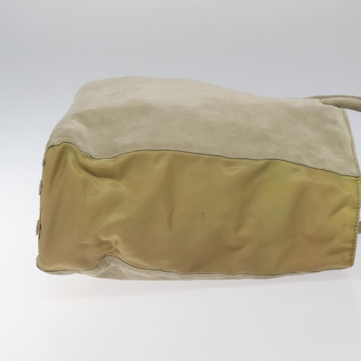 Prada Beige Suede Tote Bag (Pre-Owned) Size ONE SIZE - 3 Thumbnail