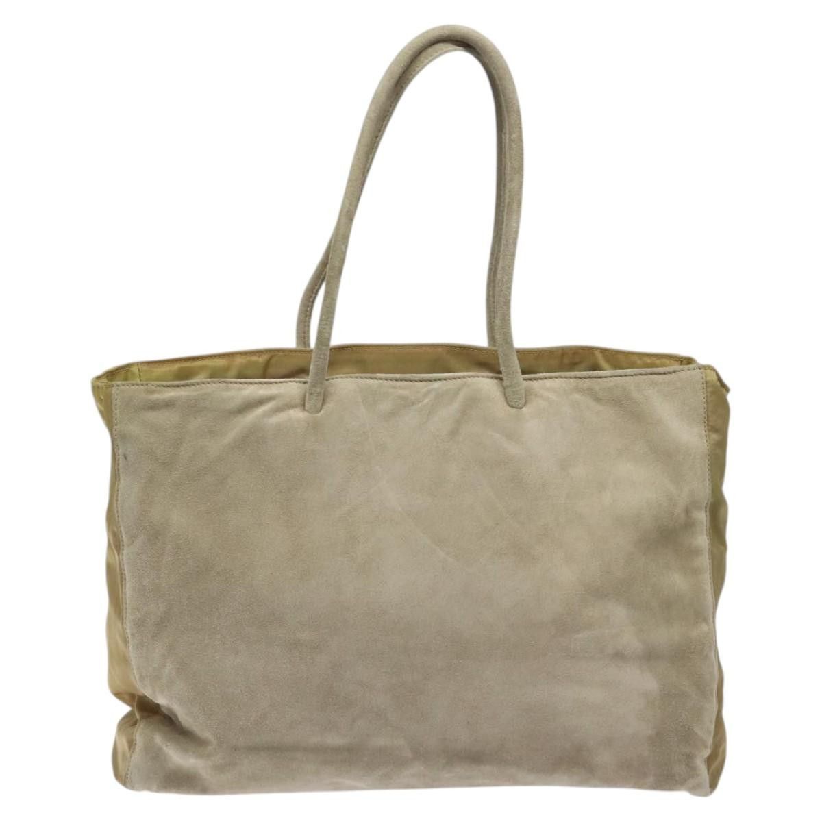 Prada Beige Suede Tote Bag (Pre-Owned) Size ONE SIZE - 2 Thumbnail