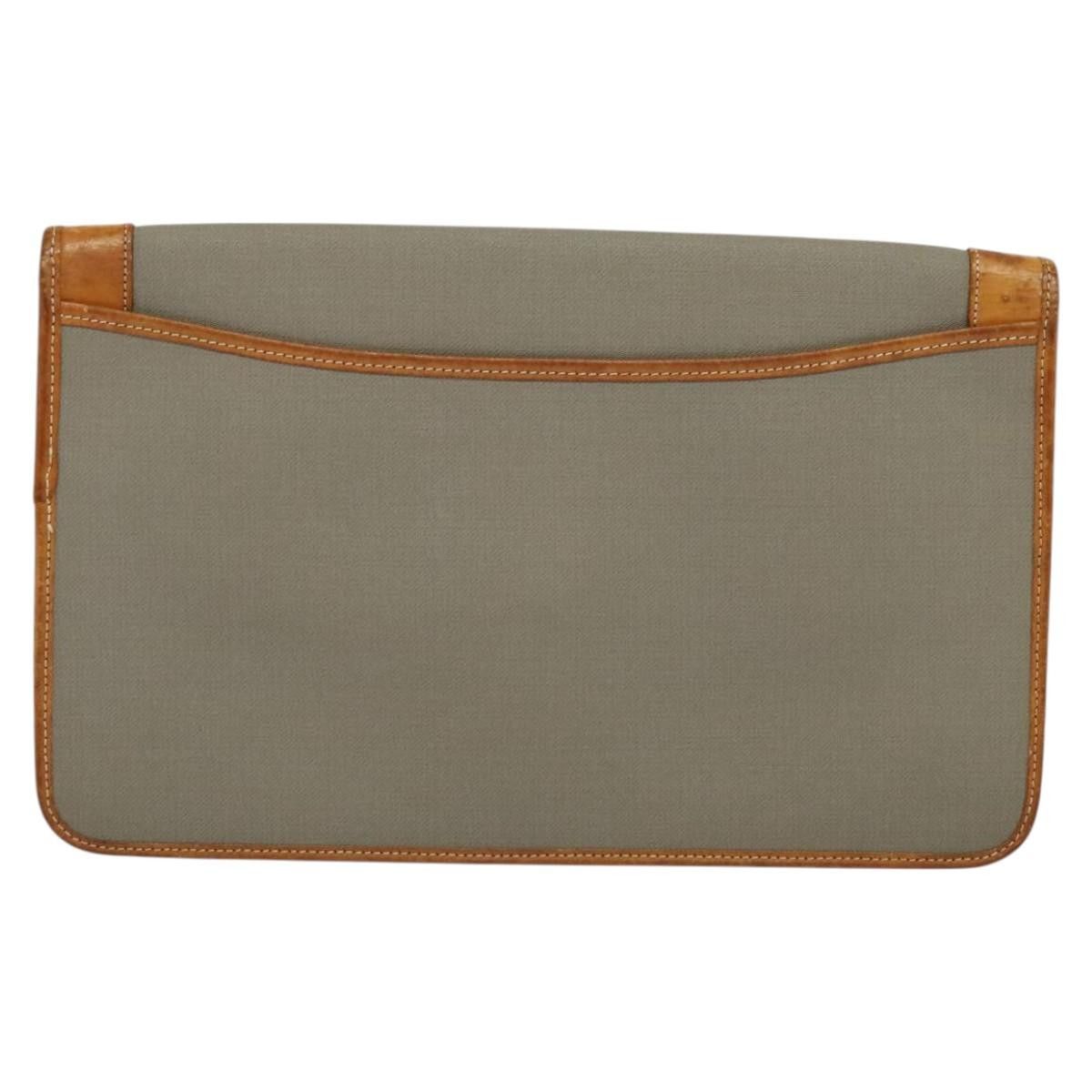 Dior Oblique Grey Canvas Clutch Bag (Pre-Owned) Size ONE SIZE - 2 Thumbnail