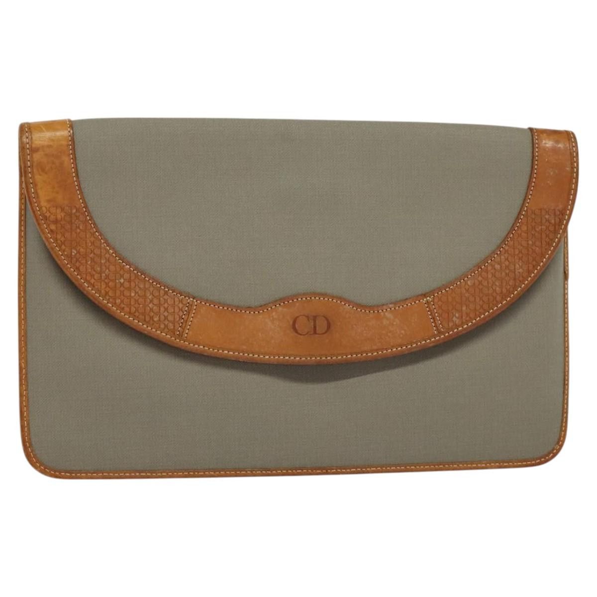 Dior Oblique Grey Canvas Clutch Bag (Pre-Owned) Size ONE SIZE - 17 Thumbnail