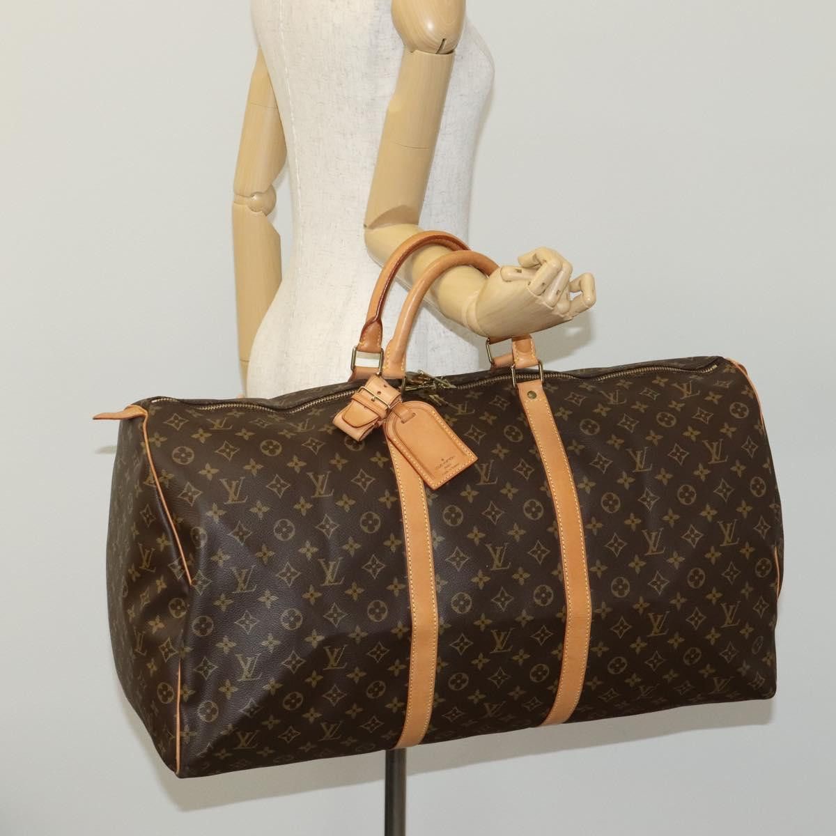 Louis Vuitton Keepall 60 Brown Canvas Travel Bag (Pre-Owned) Size ONE SIZE - 17 Thumbnail