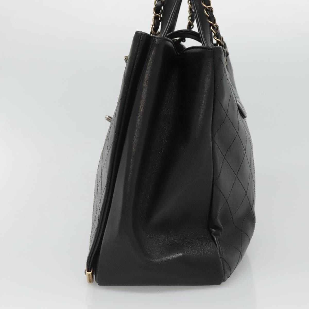 Chanel Matelasse 2Way Chain Shoulder Bag Black Leather Handbag Size ONE SIZE - 4 Thumbnail