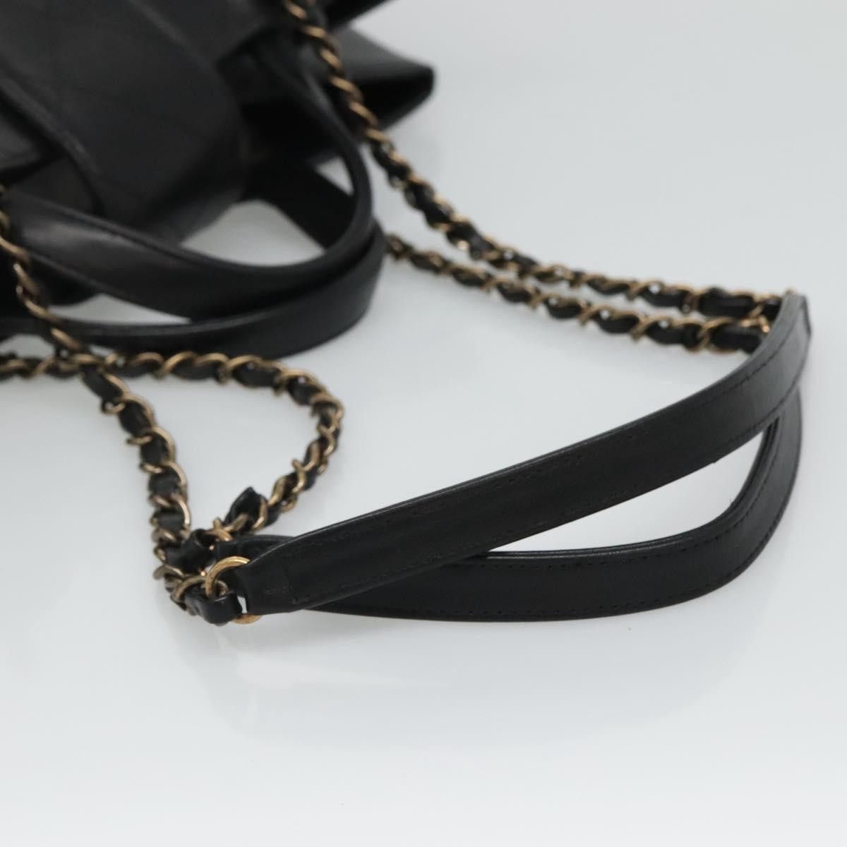 Chanel Matelasse 2Way Chain Shoulder Bag Black Leather Handbag Size ONE SIZE - 5 Thumbnail