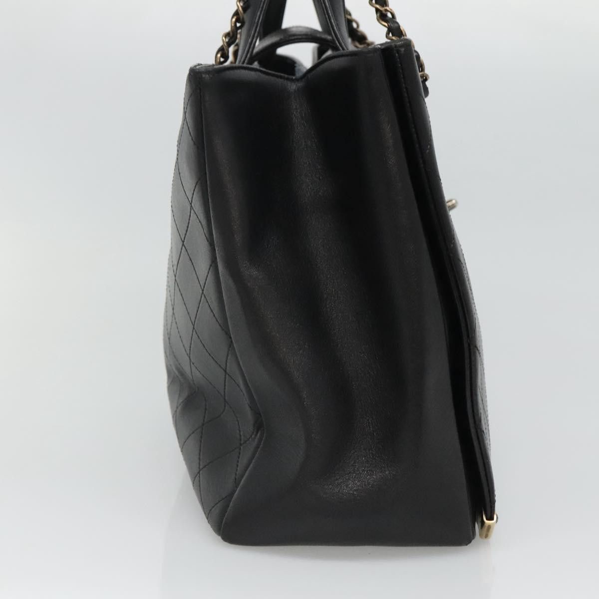 Chanel Matelasse 2Way Chain Shoulder Bag Black Leather Handbag Size ONE SIZE - 3 Thumbnail