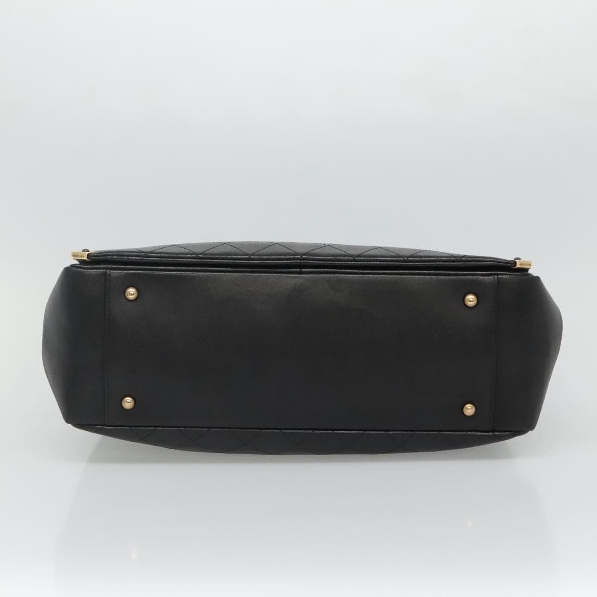 Chanel Matelasse 2Way Chain Shoulder Bag Black Leather Handbag Size ONE SIZE - 11 Thumbnail