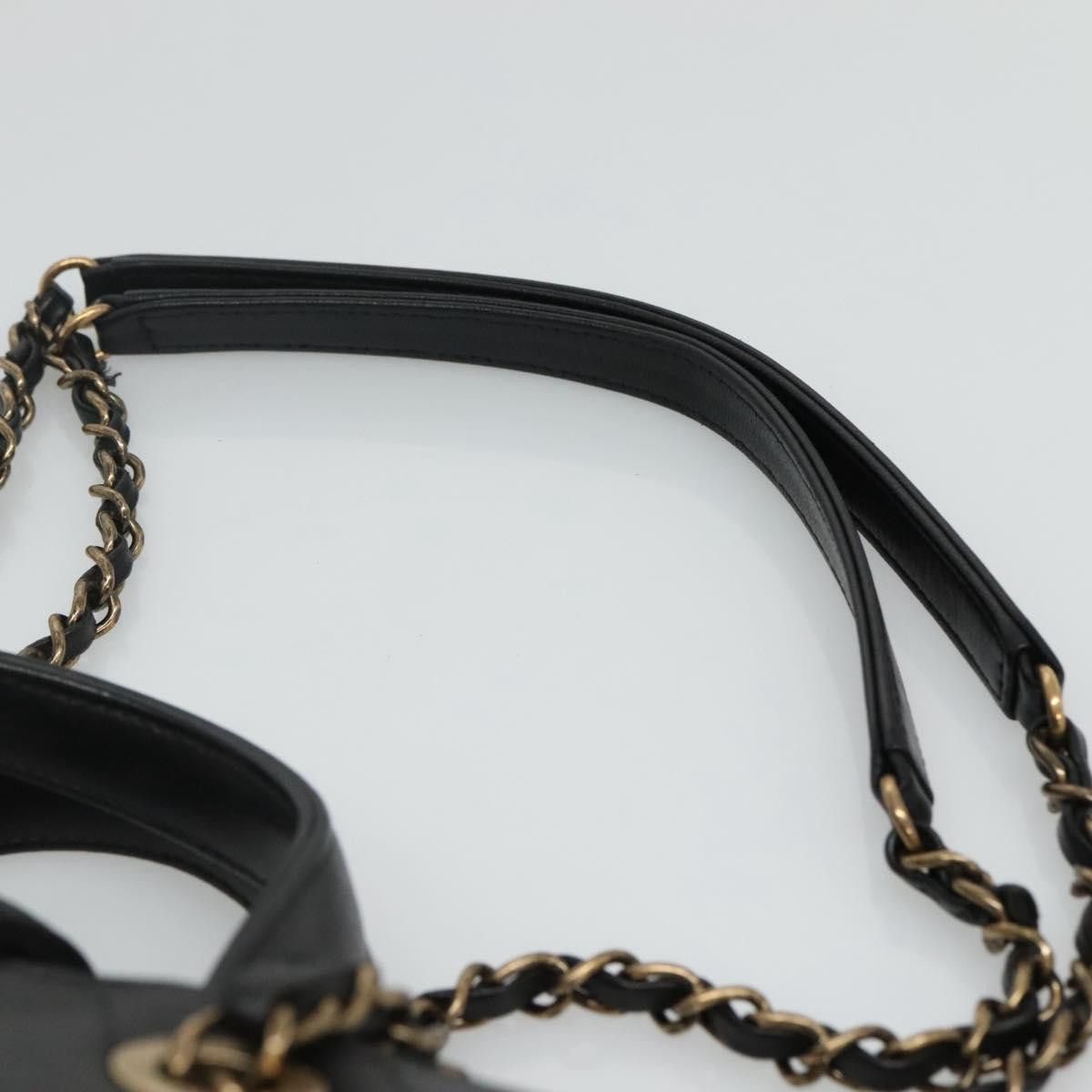 Chanel Matelasse 2Way Chain Shoulder Bag Black Leather Handbag Size ONE SIZE - 6 Thumbnail