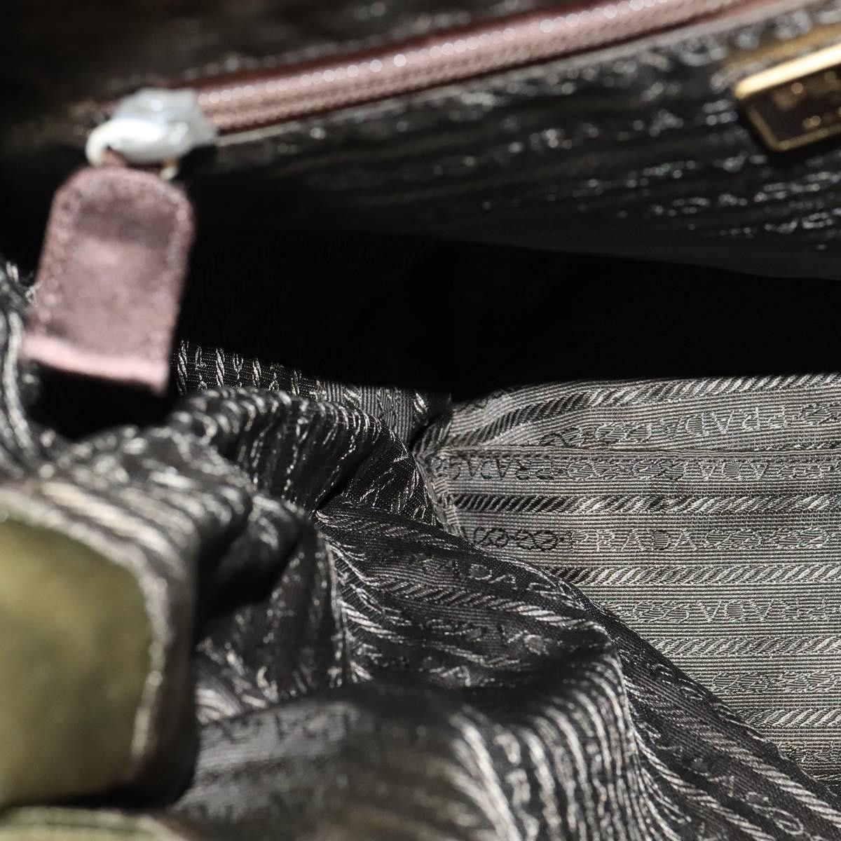 Prada Tessuto Khaki Synthetic Shoulder Bag (Pre-Owned) Size ONE SIZE - 12 Thumbnail