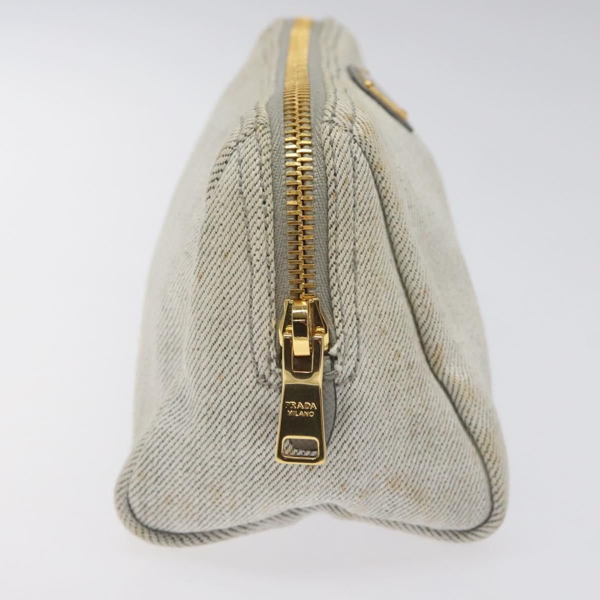 Prada Grey Canvas Clutch Bag (Pre-Owned) Size ONE SIZE - 4 Thumbnail