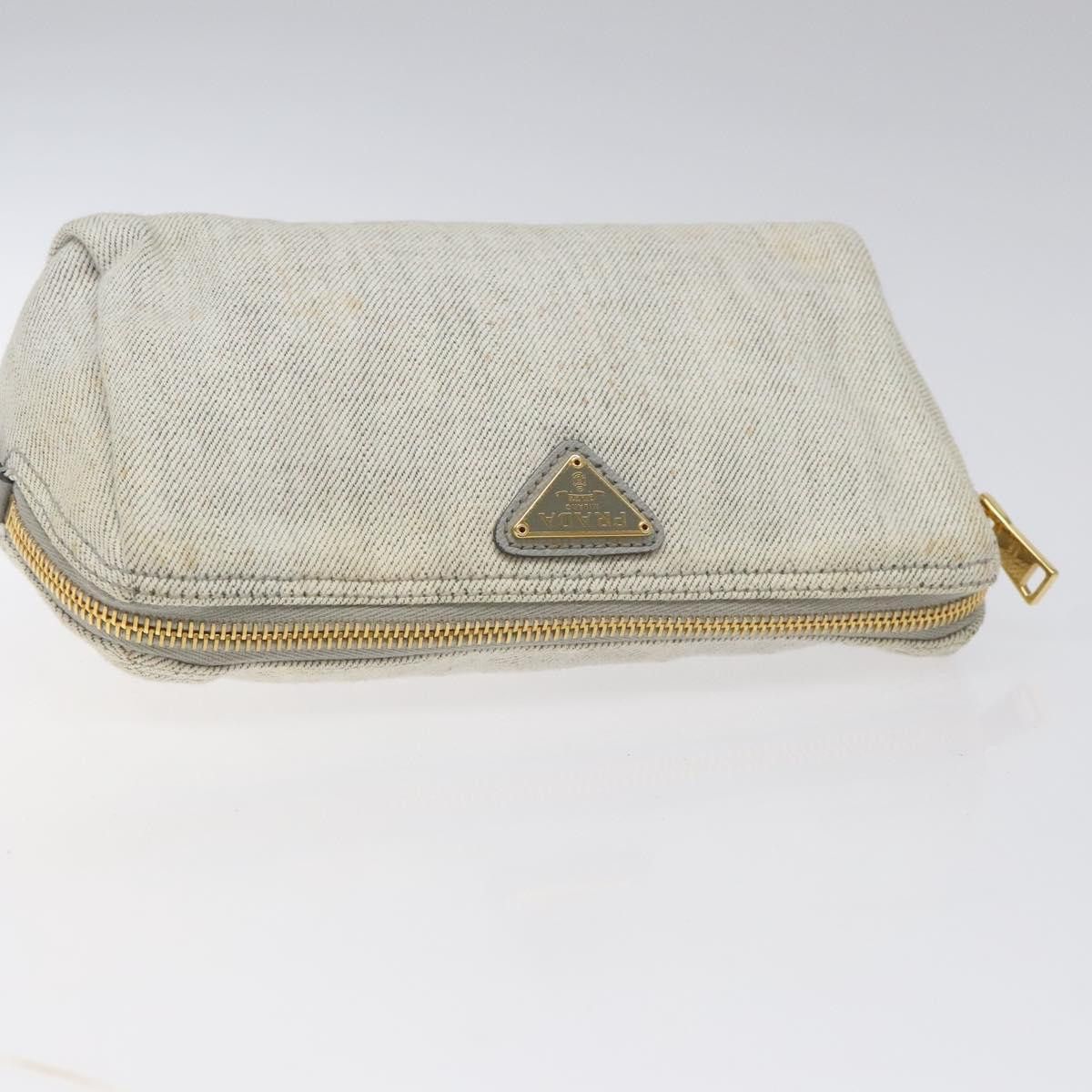 Prada Grey Canvas Clutch Bag (Pre-Owned) Size ONE SIZE - 9 Thumbnail