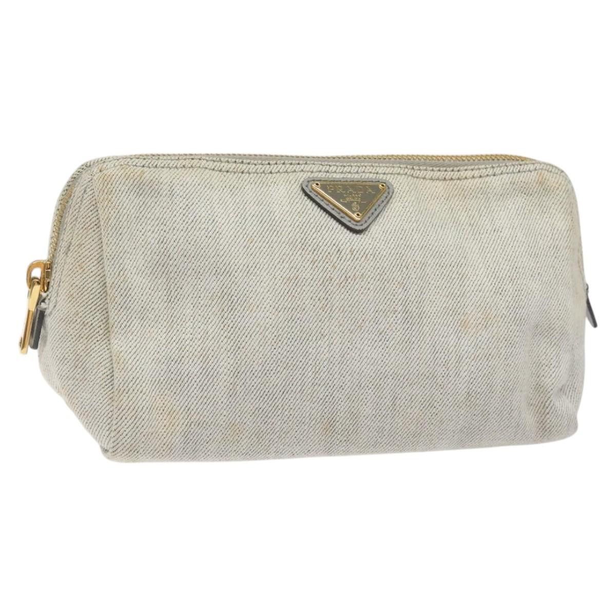 Prada Grey Canvas Clutch Bag (Pre-Owned) Size ONE SIZE - 16 Thumbnail