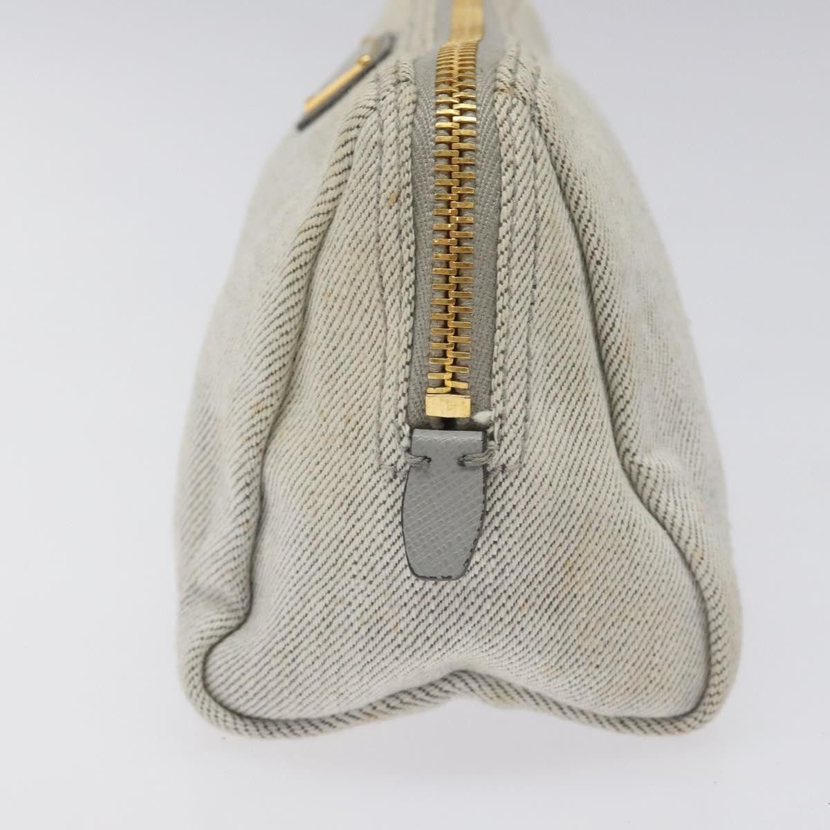 Prada Grey Canvas Clutch Bag (Pre-Owned) Size ONE SIZE - 3 Thumbnail