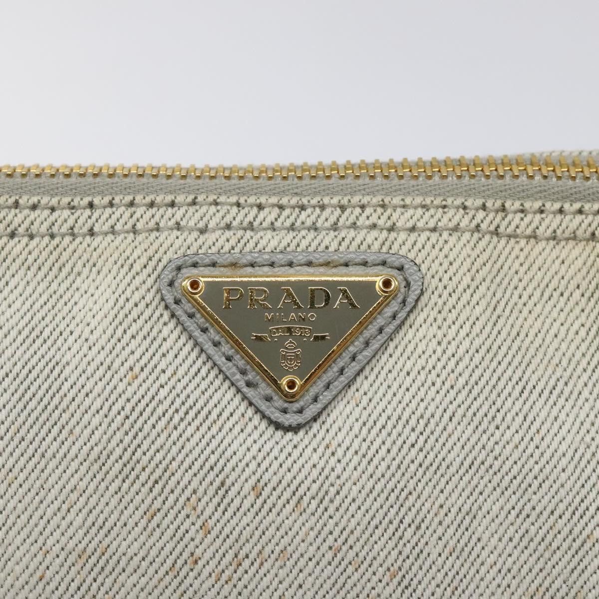 Prada Grey Canvas Clutch Bag (Pre-Owned) Size ONE SIZE - 15 Thumbnail