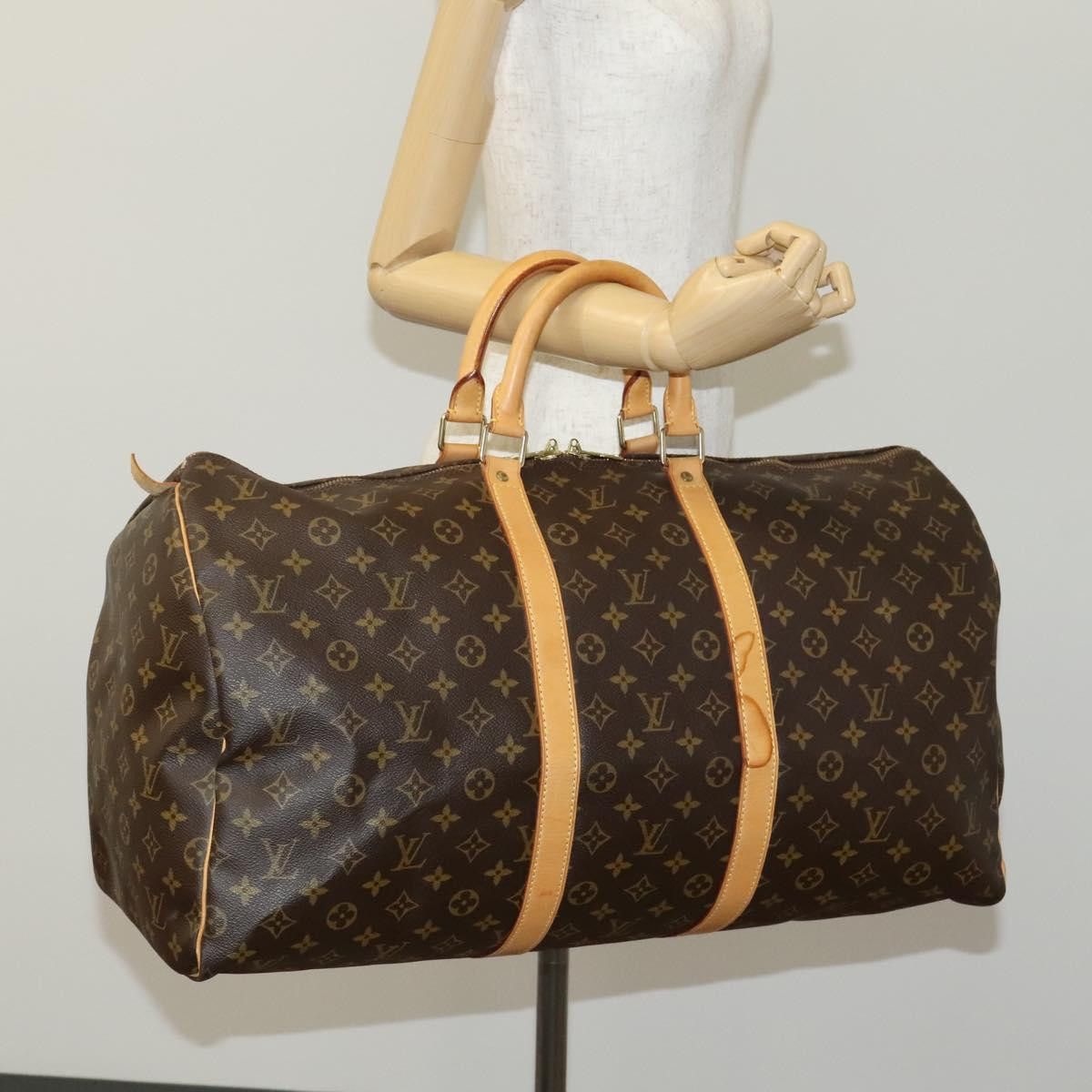 Louis Vuitton Keepall 55 Brown Canvas Travel Bag (Pre-Owned) Size ONE SIZE - 18 Thumbnail