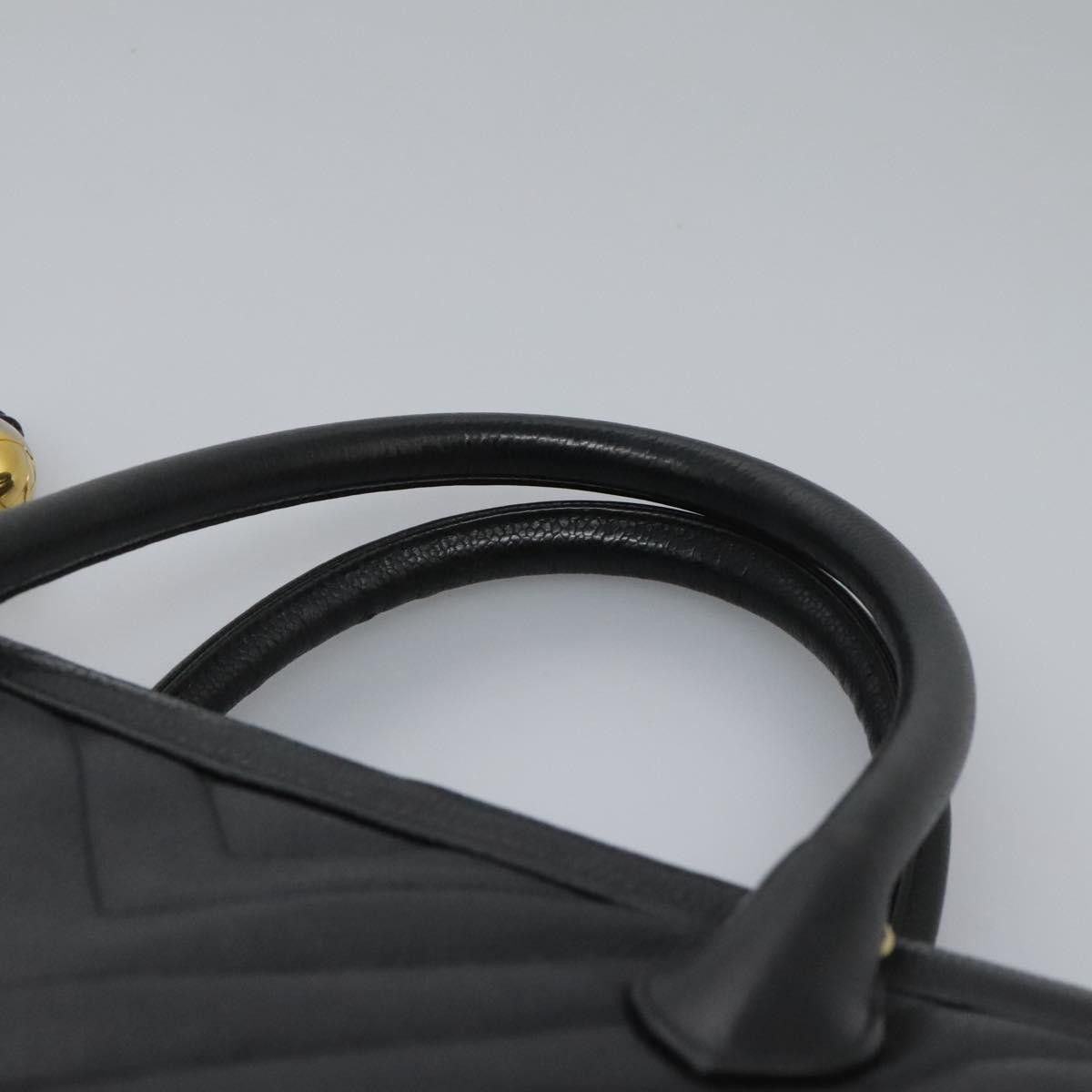Chanel V-Stich Black Leather Handbag (Pre-Owned) Size ONE SIZE - 11 Thumbnail