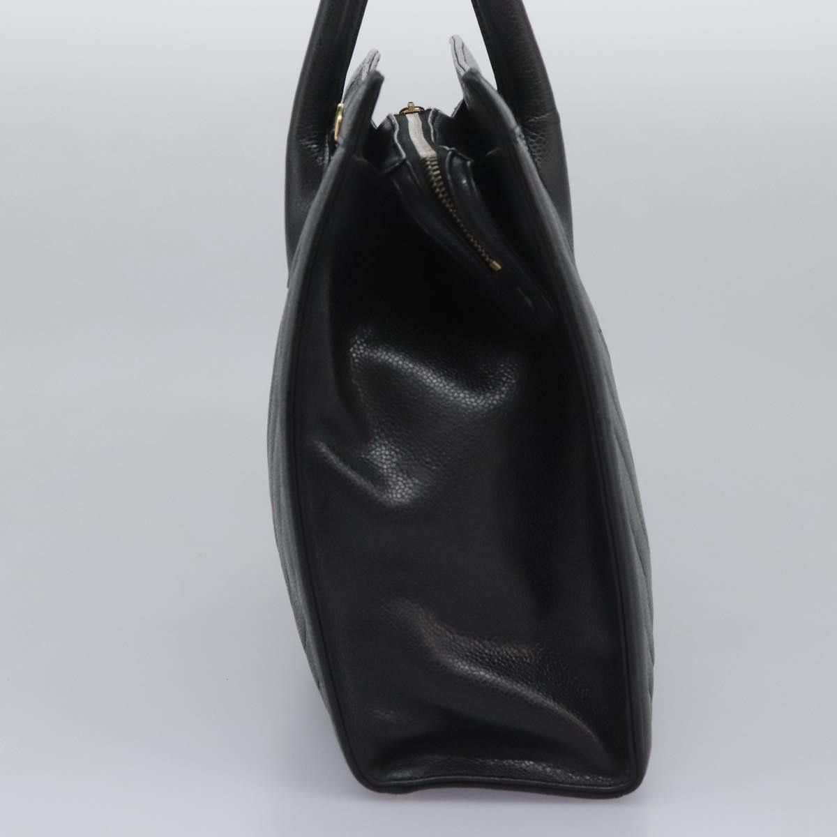Chanel V-Stich Black Leather Handbag (Pre-Owned) Size ONE SIZE - 3 Thumbnail