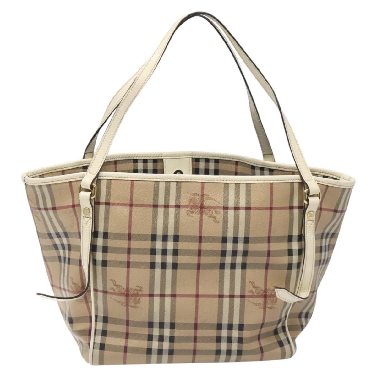 Burberry Nova Check Beige Canvas Tote Bag (Pre-Owned) Size ONE SIZE - 2 Thumbnail