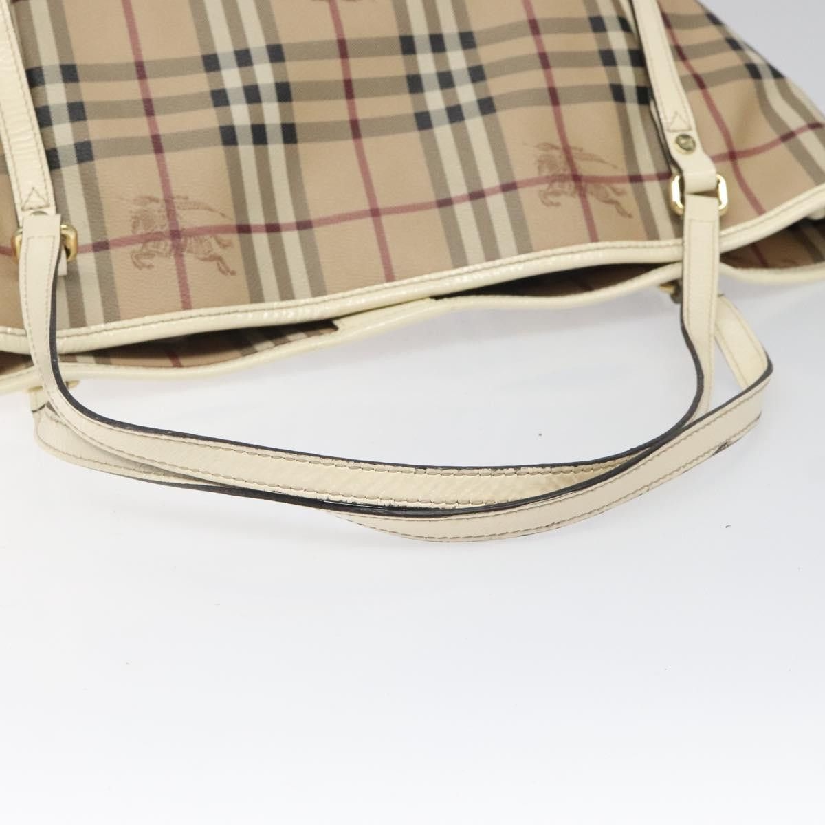 Burberry Nova Check Beige Canvas Tote Bag (Pre-Owned) Size ONE SIZE - 5 Thumbnail