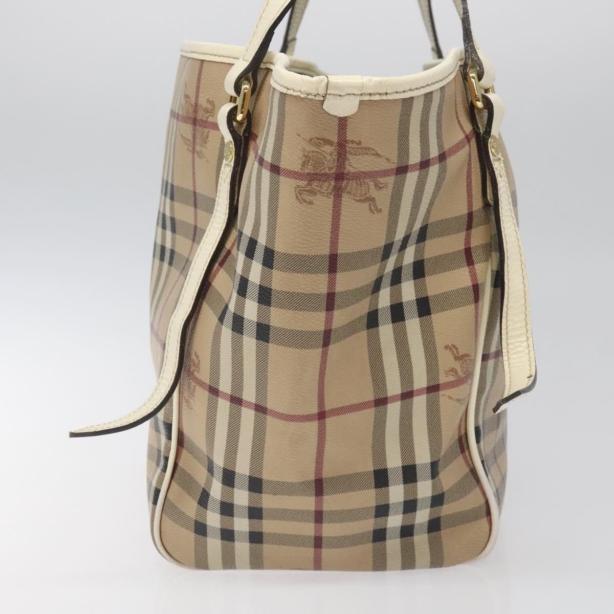Burberry Nova Check Beige Canvas Tote Bag (Pre-Owned) Size ONE SIZE - 3 Thumbnail