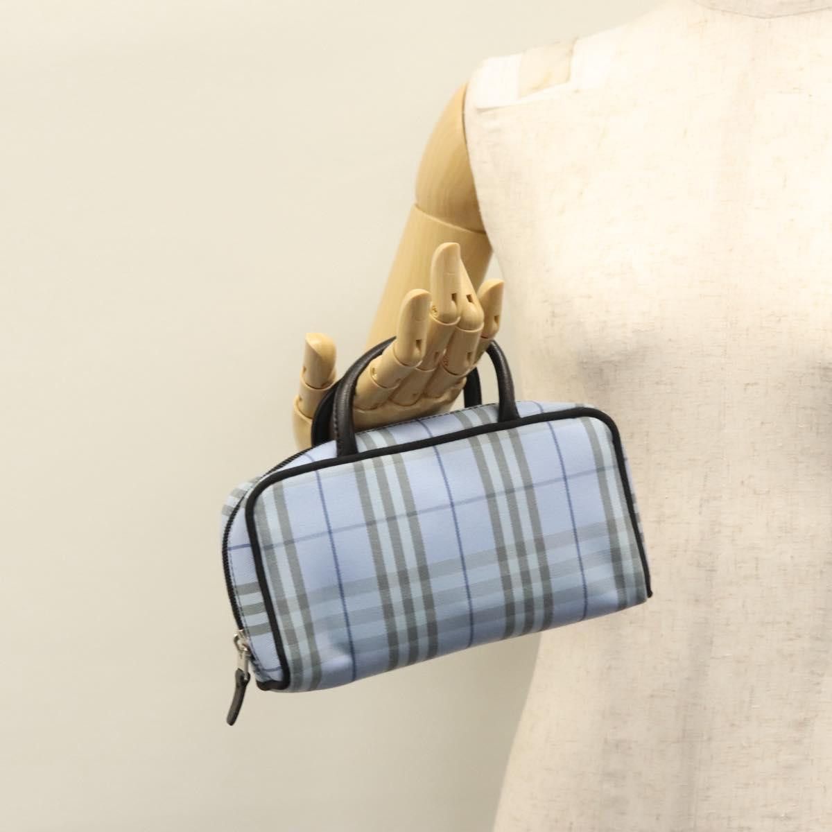 Burberry Nova Check Blue Synthetic Handbag (Pre-Owned) Size ONE SIZE - 14 Thumbnail