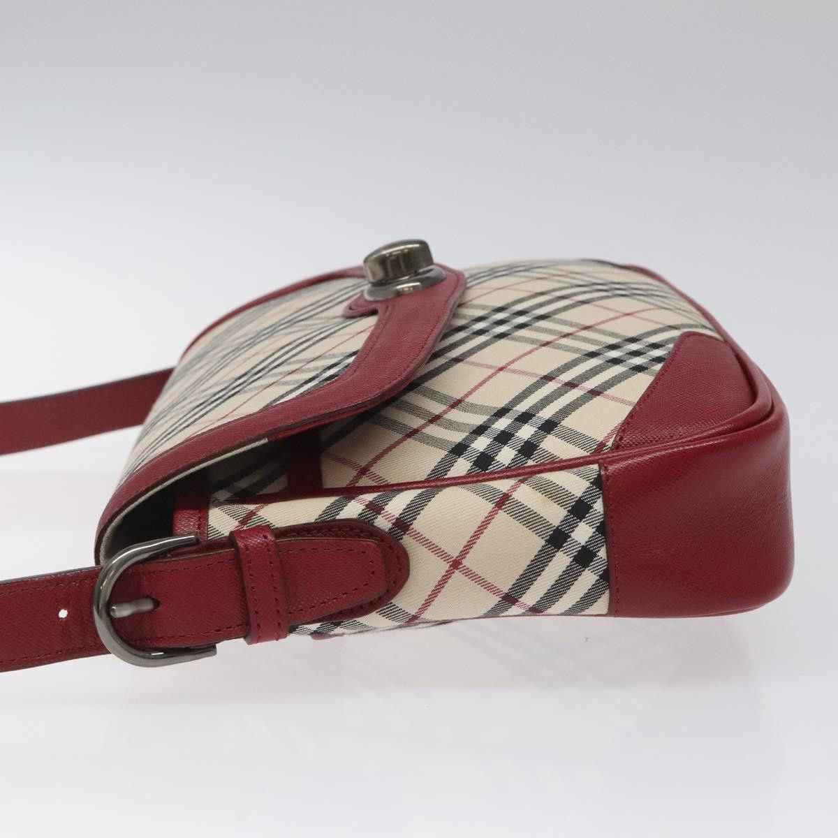 Burberry Nova Check Beige Canvas Shoulder Bag (Pre-Owned) Size ONE SIZE - 4 Thumbnail
