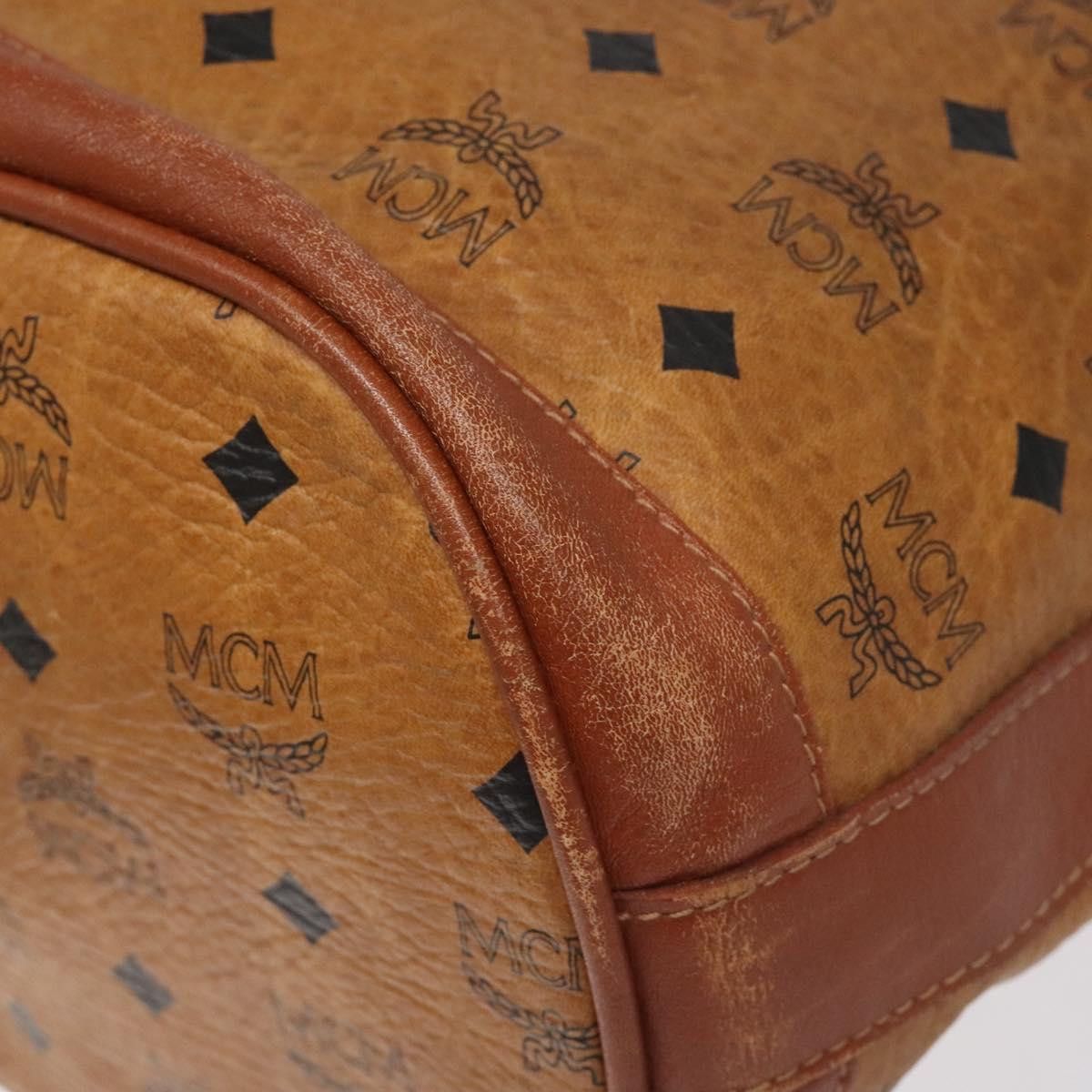 MCM Visetos Brown Canvas Shoulder Bag (Pre-Owned) Size ONE SIZE - 12 Thumbnail