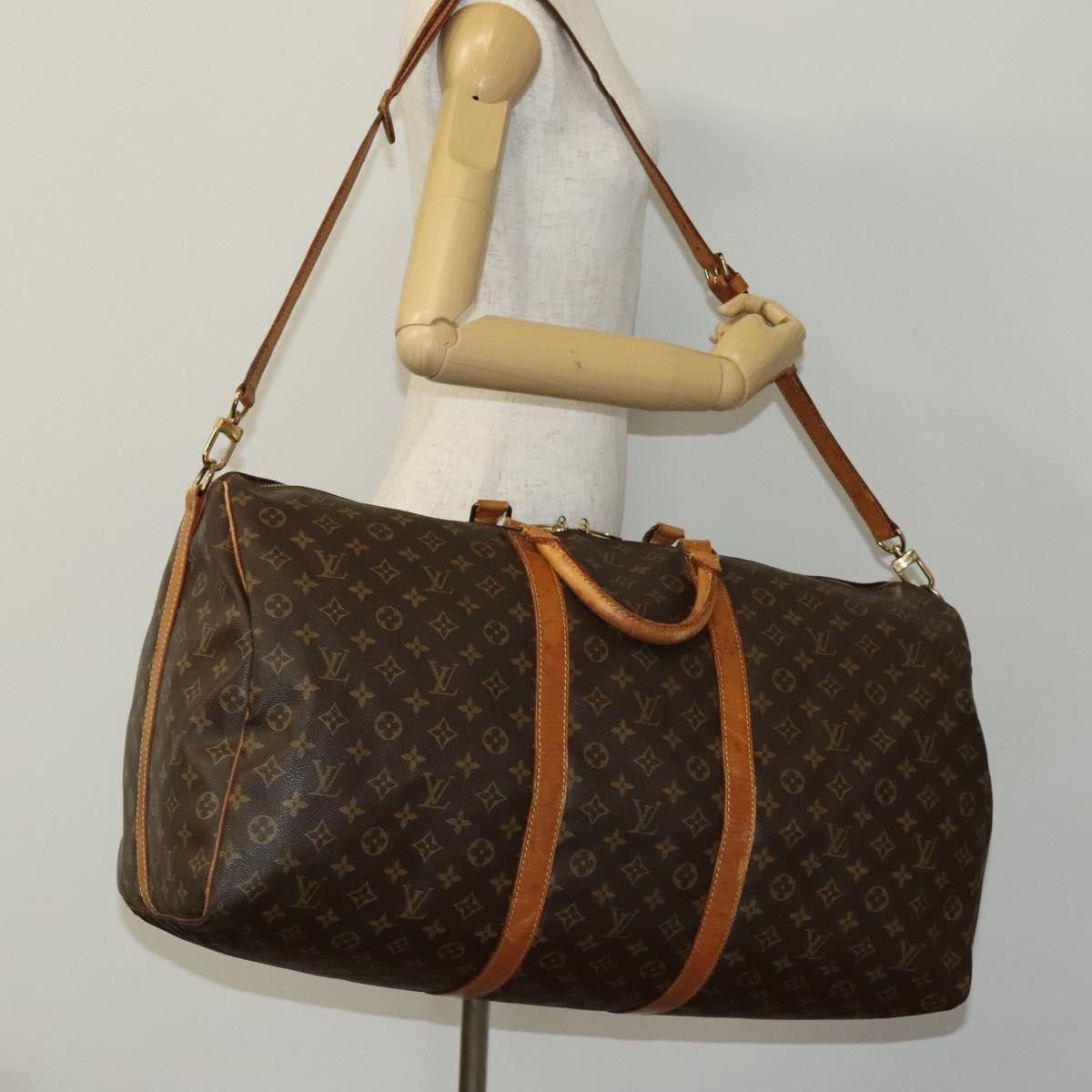 Louis Vuitton Keepall Bandoulière 60 Brown Canvas Travel Bag (Pre-Owned) Size ONE SIZE - 18 Thumbnail