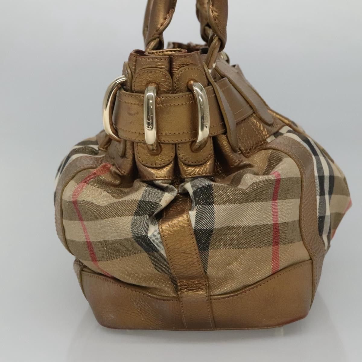 Burberry Gold Canvas Shoulder Bag (Pre-Owned) Size ONE SIZE - 4 Thumbnail