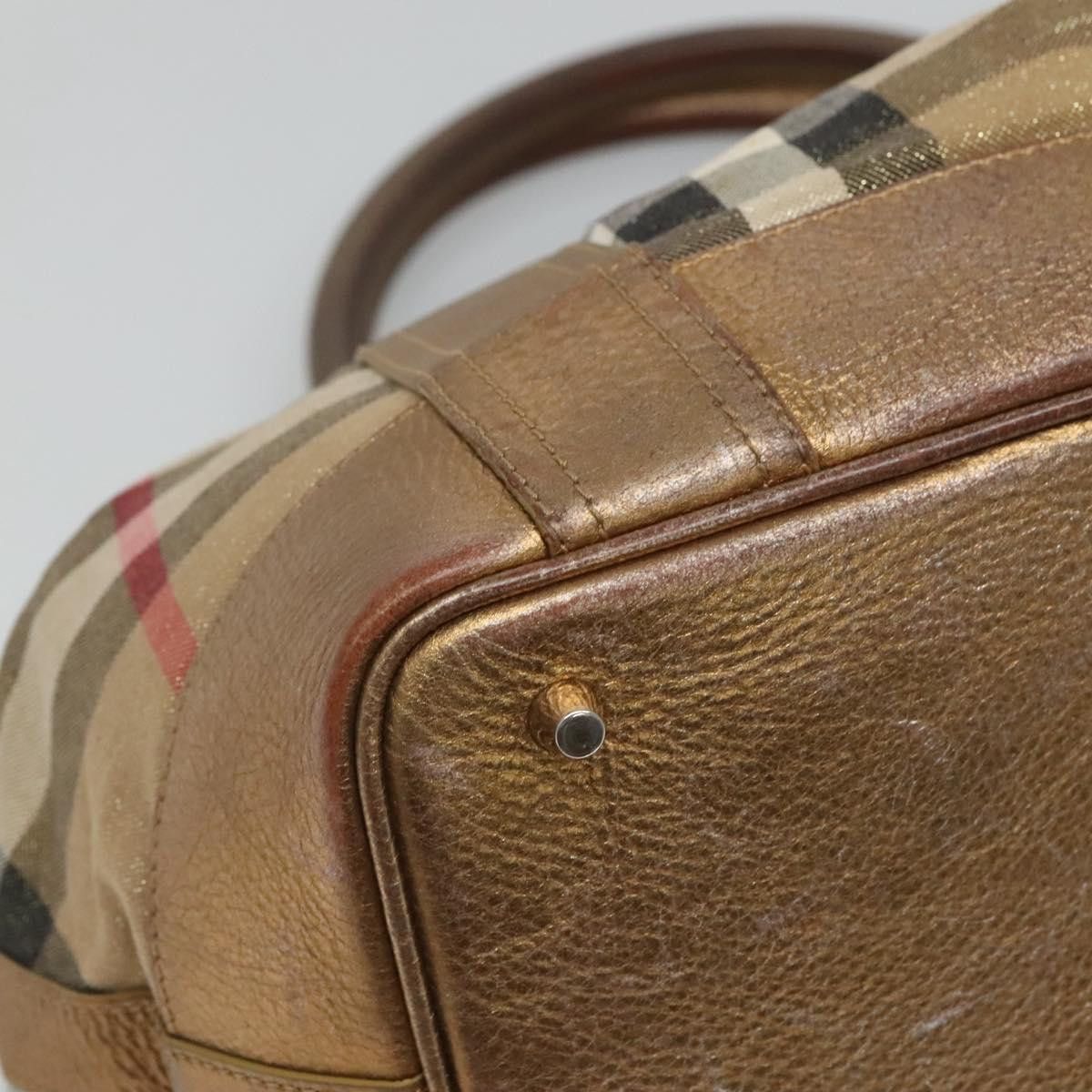 Burberry Gold Canvas Shoulder Bag (Pre-Owned) Size ONE SIZE - 19 Thumbnail