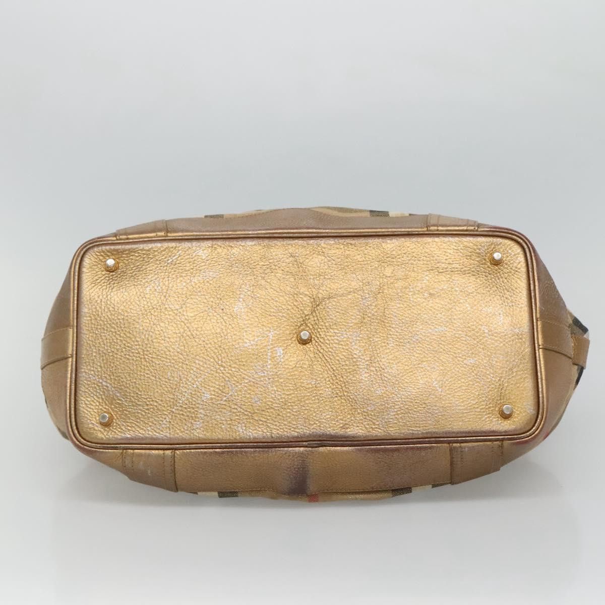 Burberry Gold Canvas Shoulder Bag (Pre-Owned) Size ONE SIZE - 6 Thumbnail