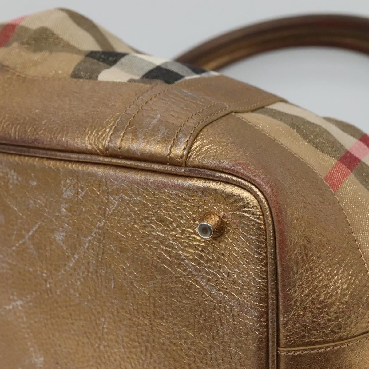 Burberry Gold Canvas Shoulder Bag (Pre-Owned) Size ONE SIZE - 18 Thumbnail