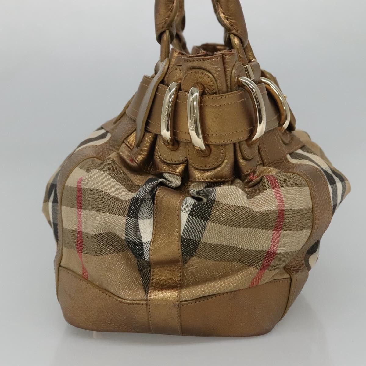 Burberry Gold Canvas Shoulder Bag (Pre-Owned) Size ONE SIZE - 3 Thumbnail
