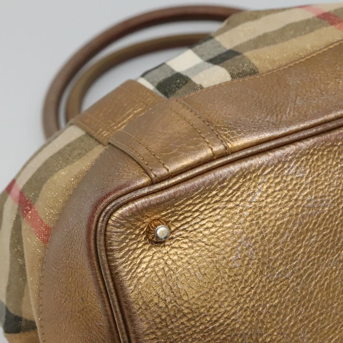 Burberry Gold Canvas Shoulder Bag (Pre-Owned) Size ONE SIZE - 17 Thumbnail