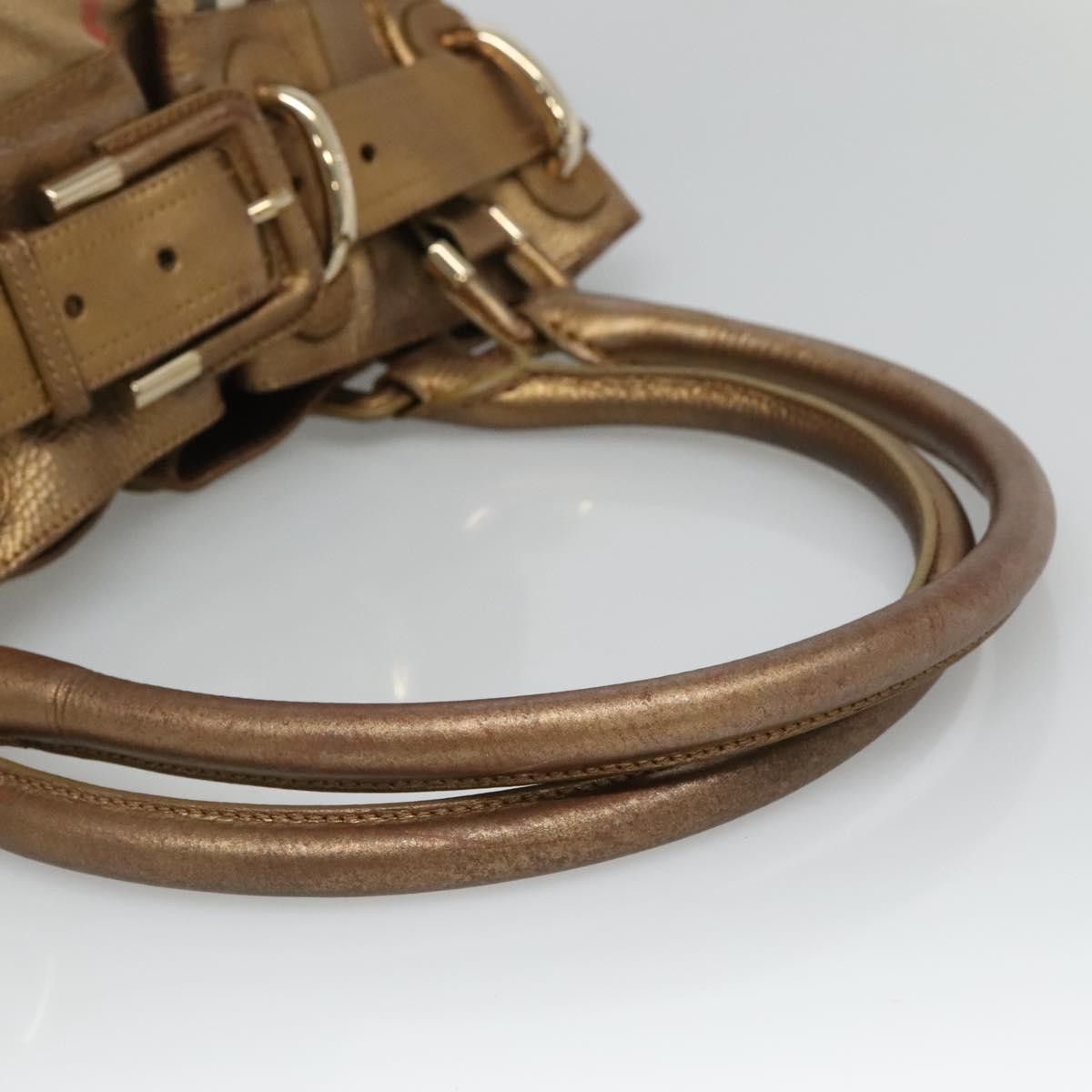 Burberry Gold Canvas Shoulder Bag (Pre-Owned) Size ONE SIZE - 15 Thumbnail