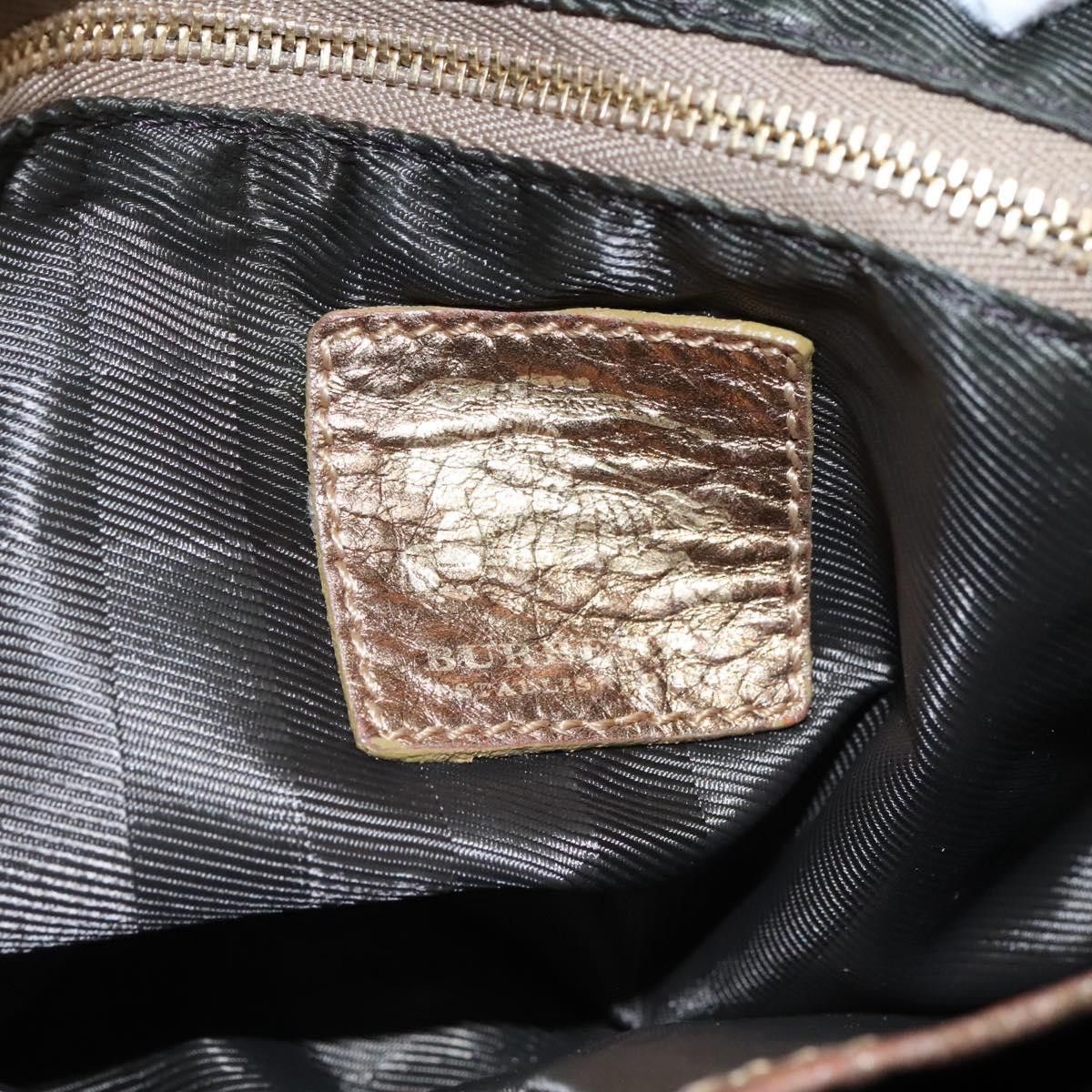 Burberry Gold Canvas Shoulder Bag (Pre-Owned) Size ONE SIZE - 11 Thumbnail