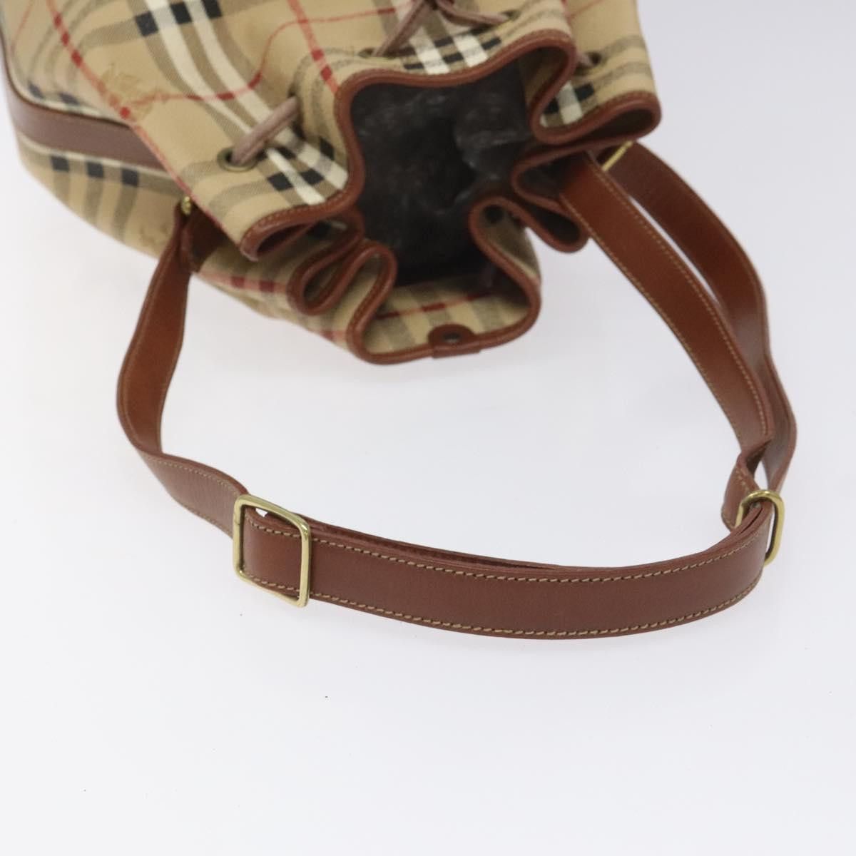 Burberry Nova Check Beige Canvas Shoulder Bag (Pre-Owned) Size ONE SIZE - 5 Thumbnail