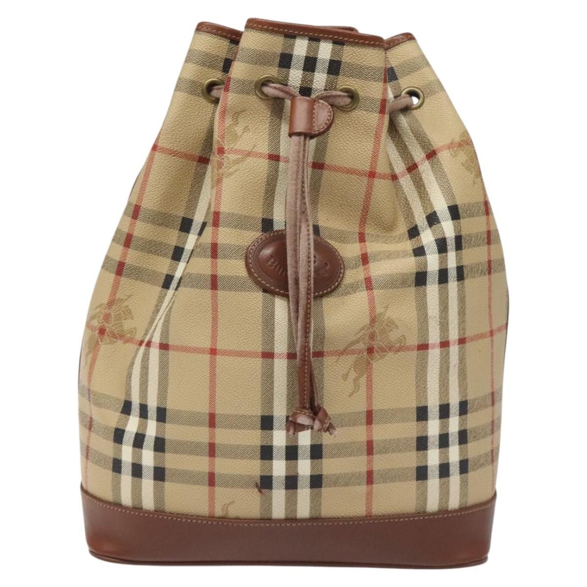 Burberry Nova Check Beige Canvas Shoulder Bag (Pre-Owned) Size ONE SIZE - 16 Thumbnail