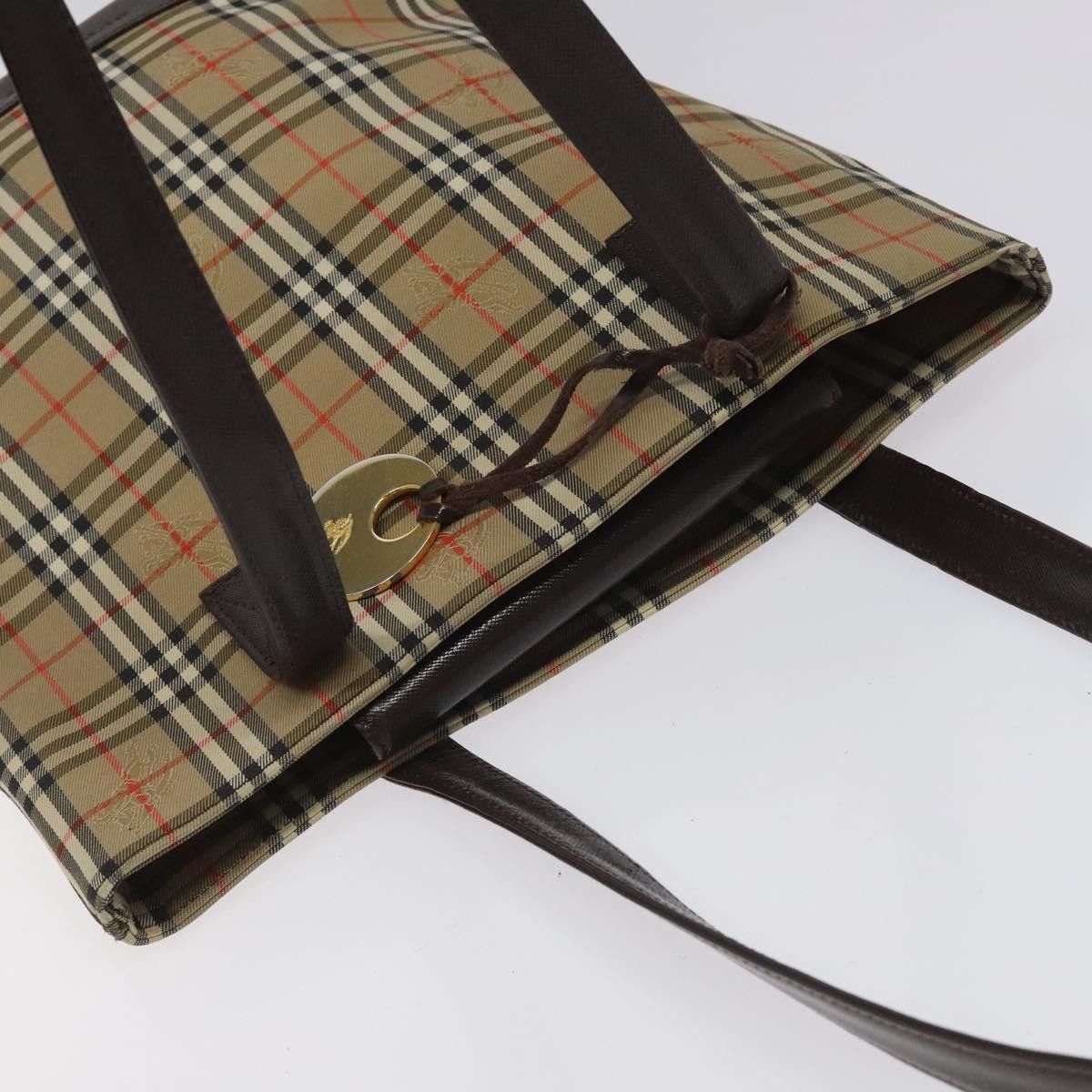 Burberry Nova Check Beige Canvas Tote Bag (Pre-Owned) Size ONE SIZE - 12 Thumbnail