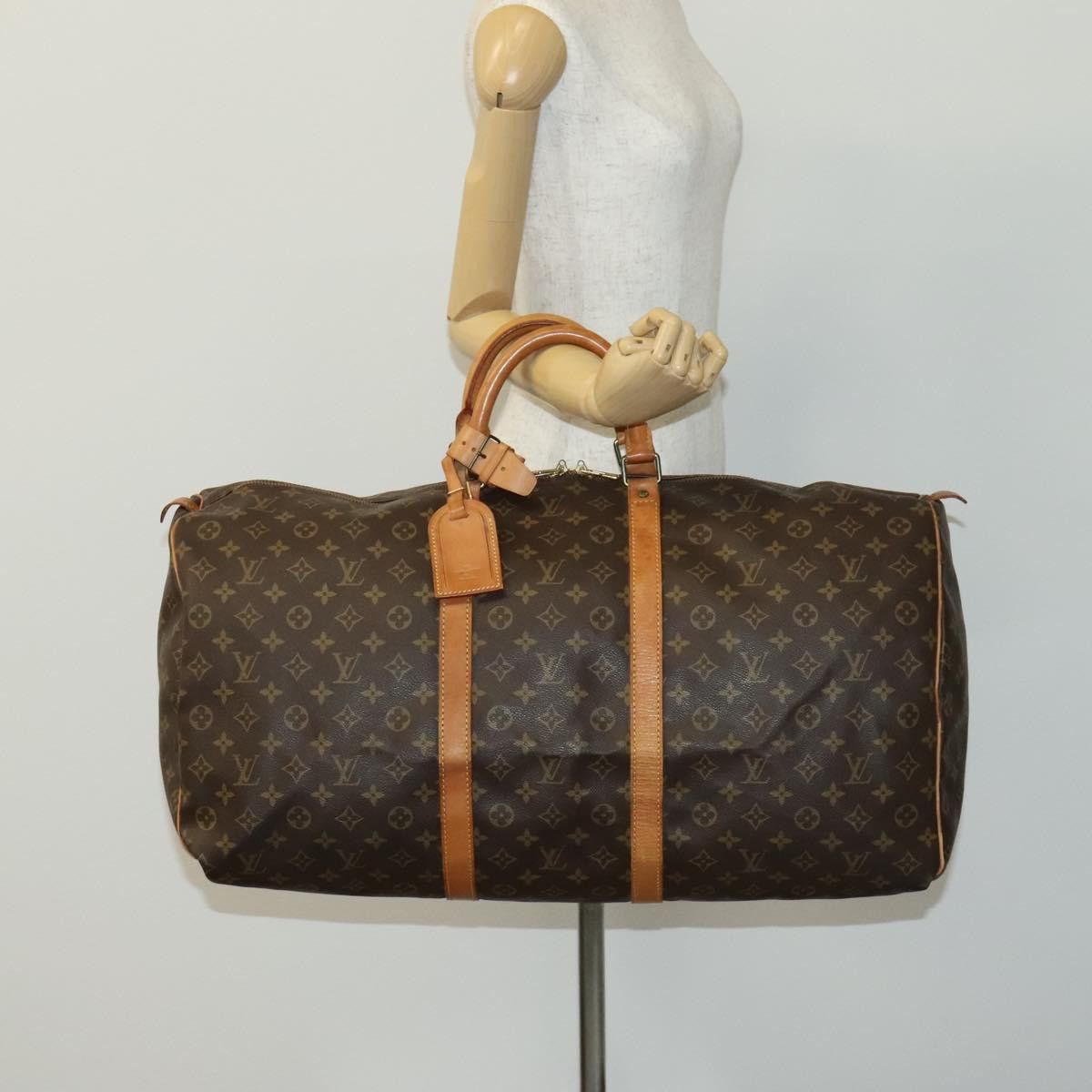 Louis Vuitton Keepall 60 Brown Canvas Travel Bag (Pre-Owned) Size ONE SIZE - 12 Thumbnail