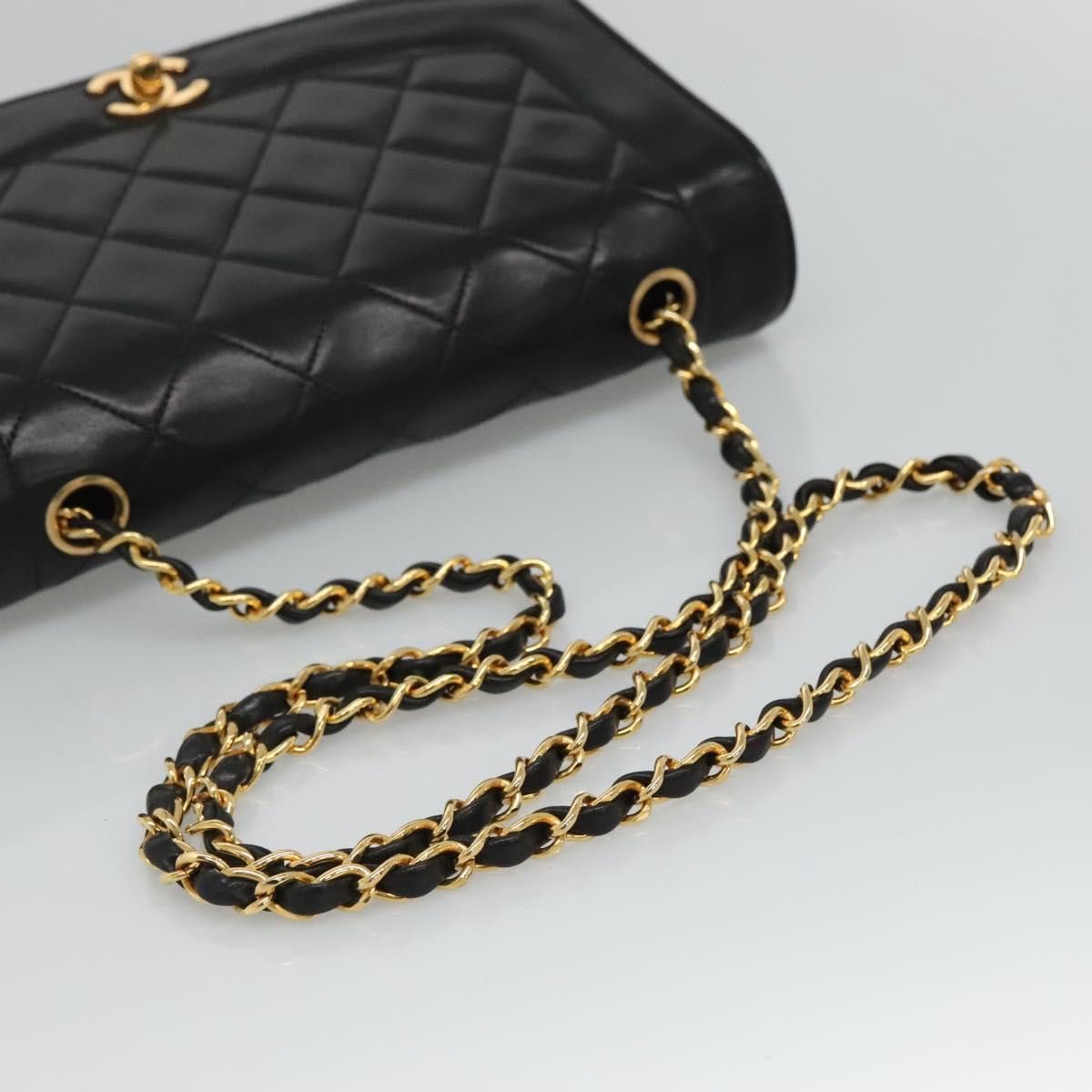 Chanel Diana Black Leather Shoulder Bag (Pre-Owned) Size ONE SIZE - 6 Thumbnail