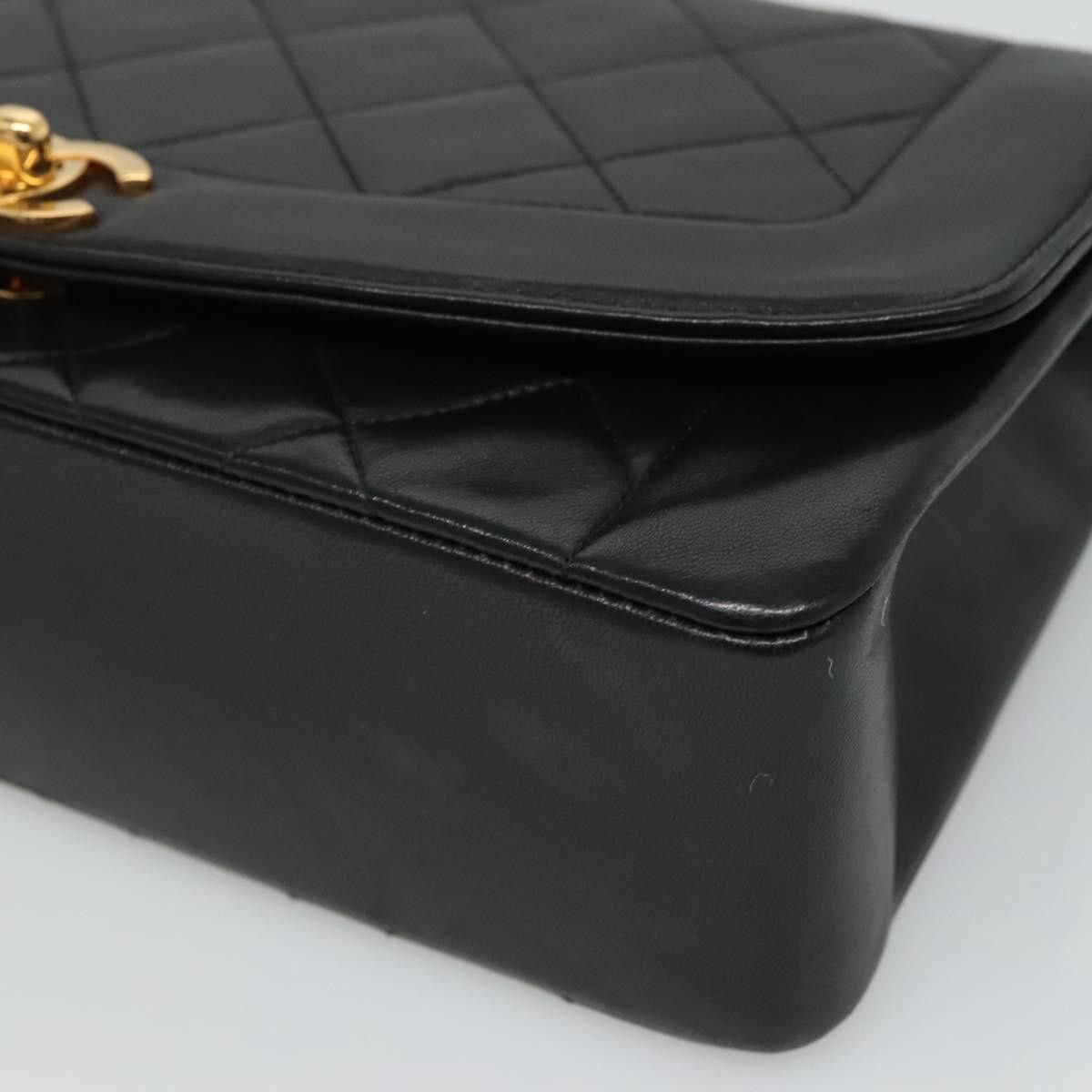 Chanel Diana Black Leather Shoulder Bag (Pre-Owned) Size ONE SIZE - 9 Thumbnail