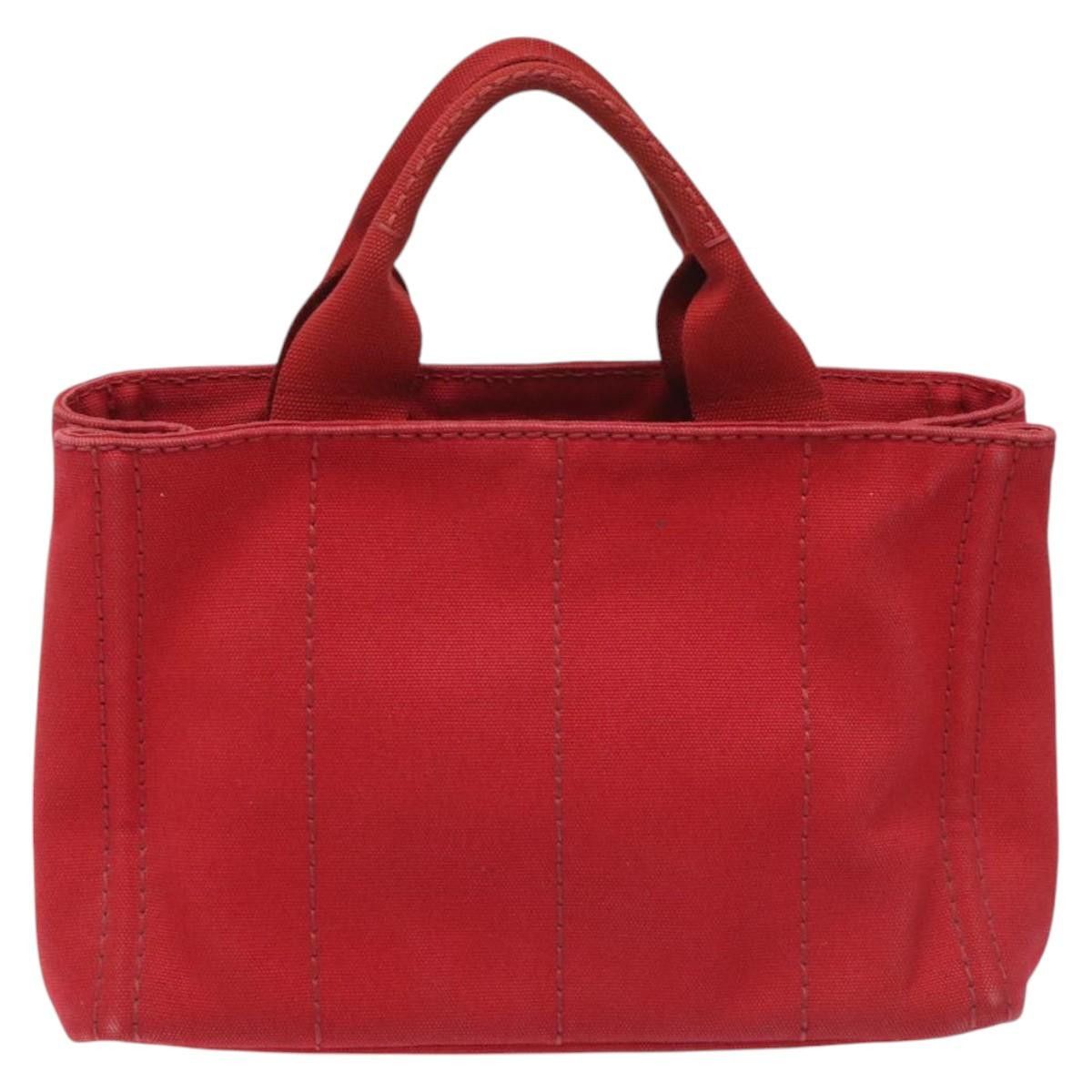 Prada Canapa Red Canvas Tote Bag (Pre-Owned) Size ONE SIZE - 2 Thumbnail