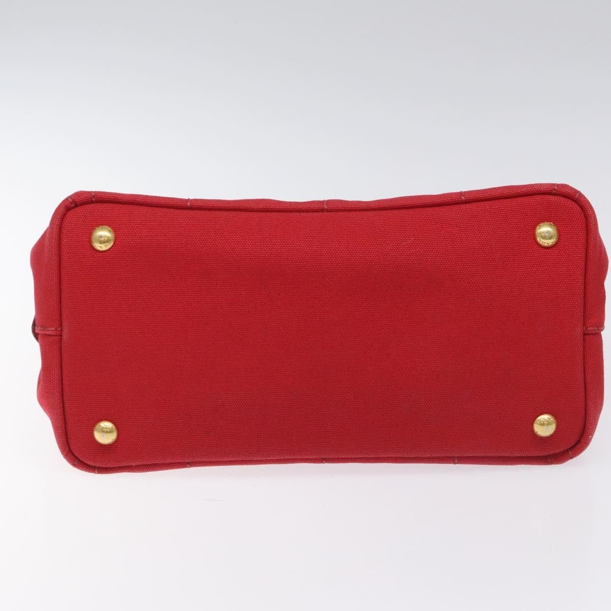 Prada Canapa Red Canvas Tote Bag (Pre-Owned) Size ONE SIZE - 18 Thumbnail