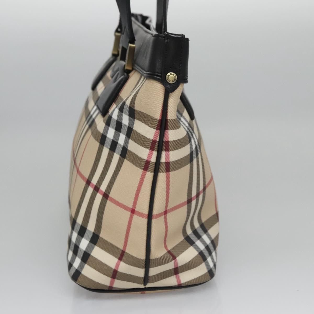 Burberry Nova Check Beige Canvas Tote Bag (Pre-Owned) Size ONE SIZE - 3 Thumbnail