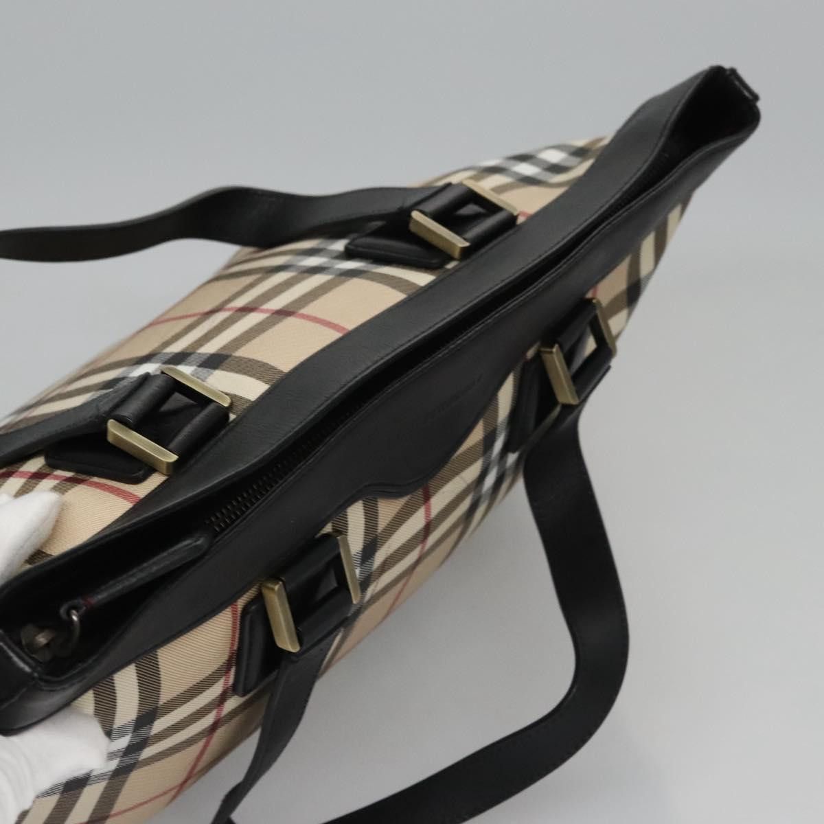 Burberry Nova Check Beige Canvas Tote Bag (Pre-Owned) Size ONE SIZE - 13 Thumbnail